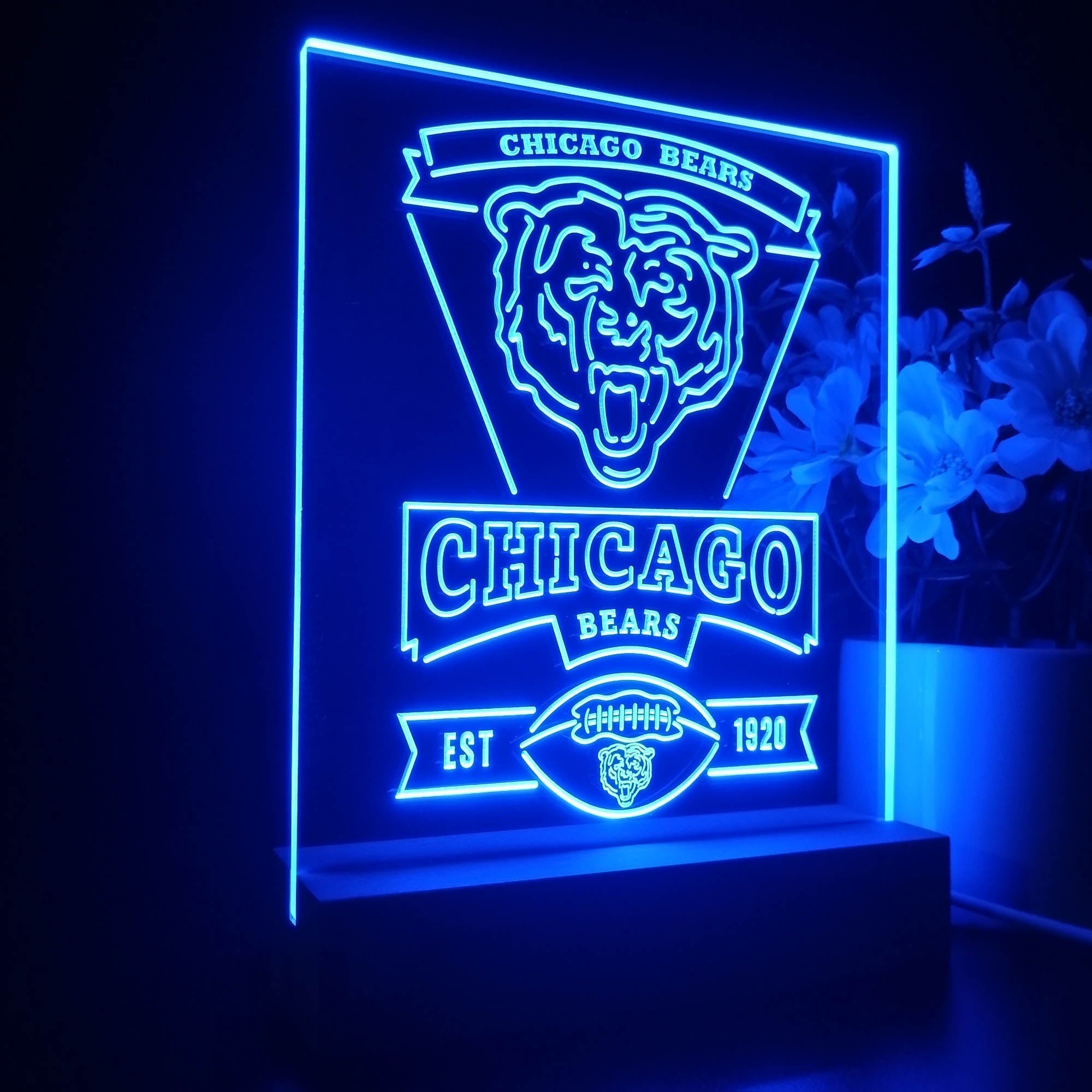 Chicago Bears Souvenir Neon Sign Pub Bar Lamp