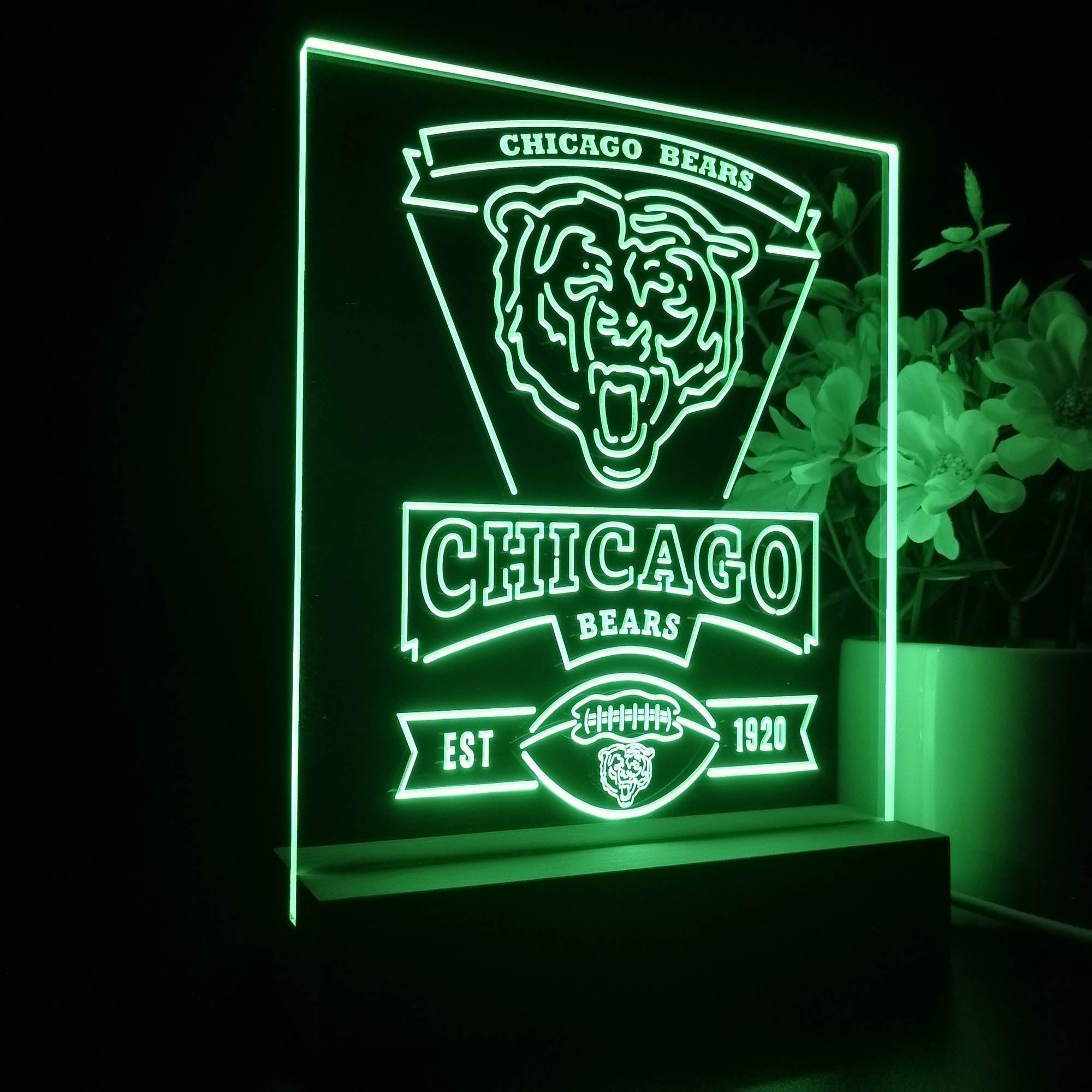 Chicago Bears Souvenir Neon Sign Pub Bar Lamp