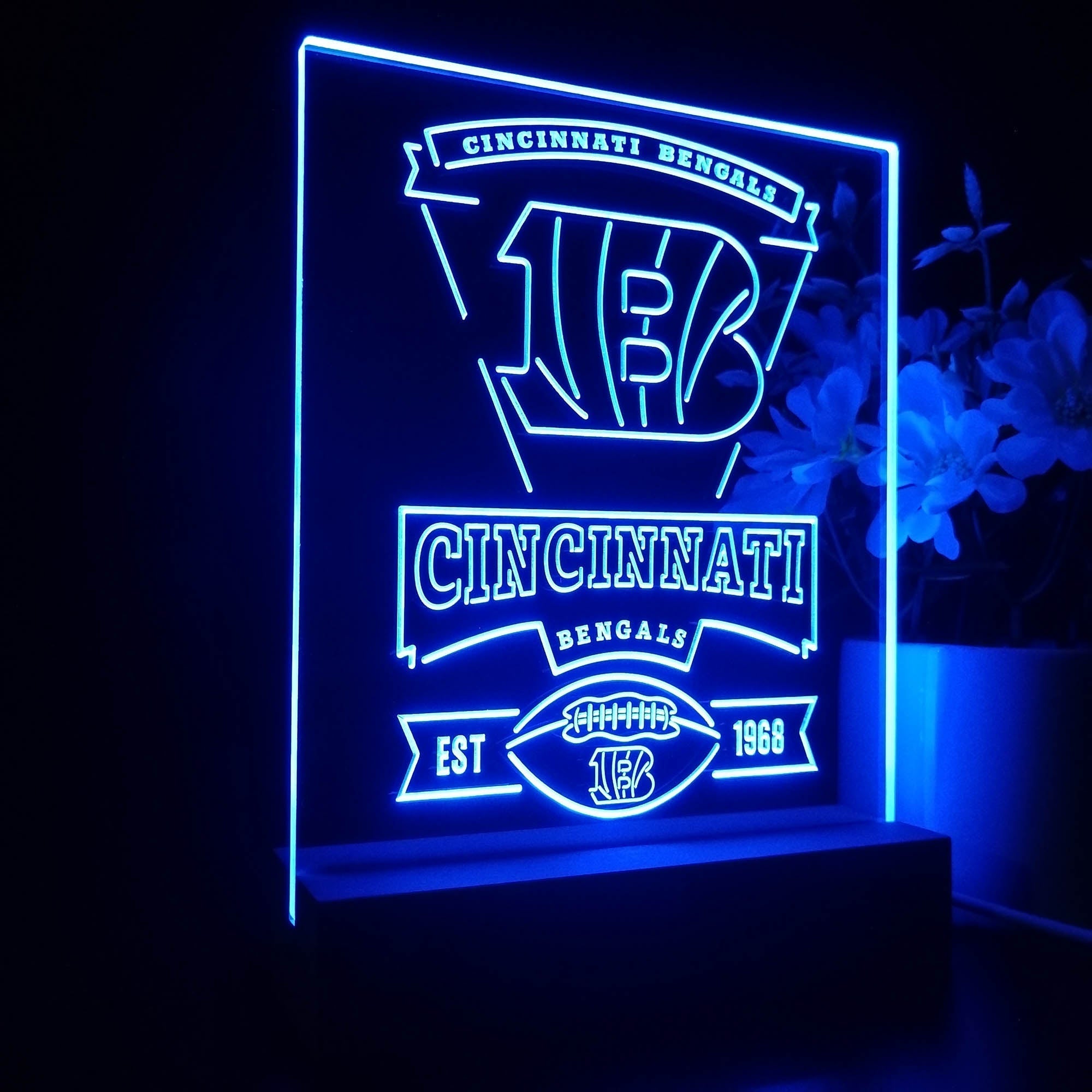 Cincinnati Bengals Souvenir Neon Sign Pub Bar Lamp