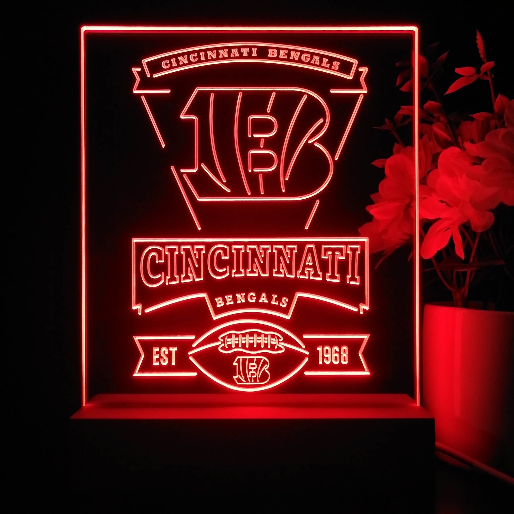 Cincinnati Bengals Souvenir Neon Sign Pub Bar Lamp