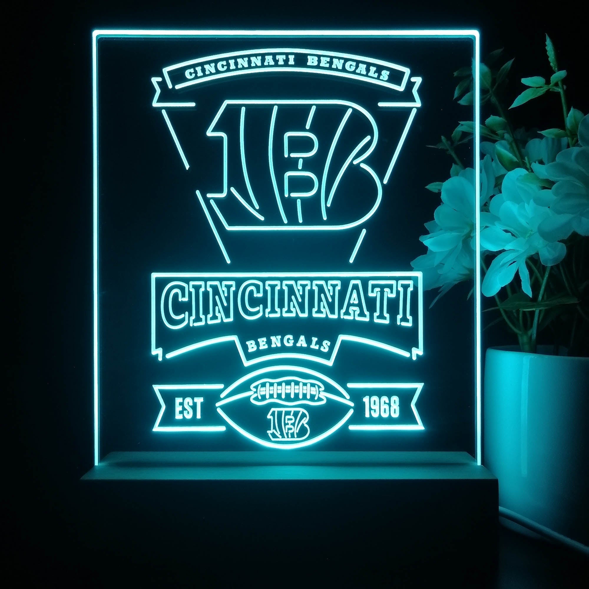 Cincinnati Bengals Souvenir Neon Sign Pub Bar Lamp