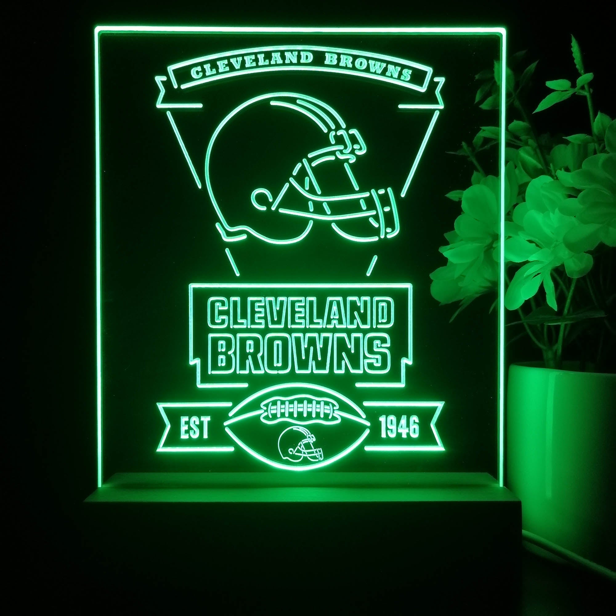 Cleveland Browns Souvenir Led Light Sign Pub Bar Lamp