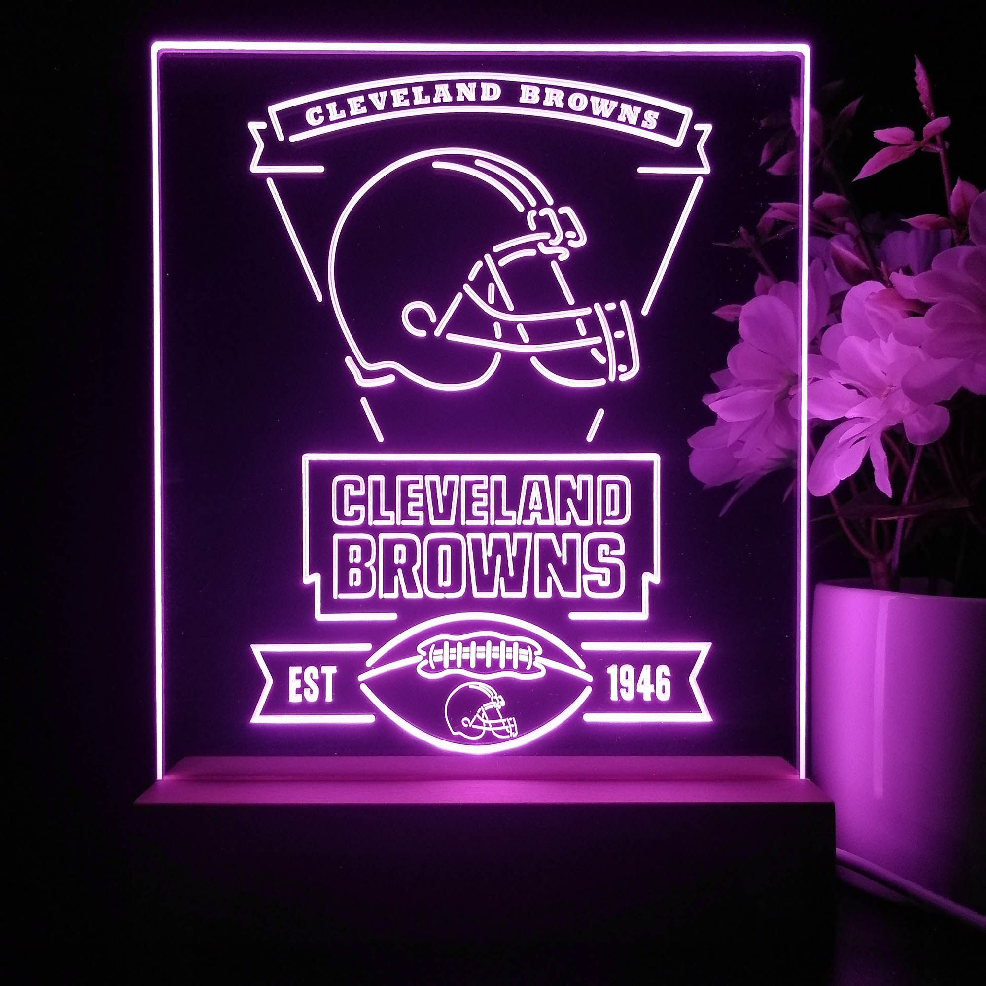 Cleveland Browns Souvenir Led Light Sign Pub Bar Lamp