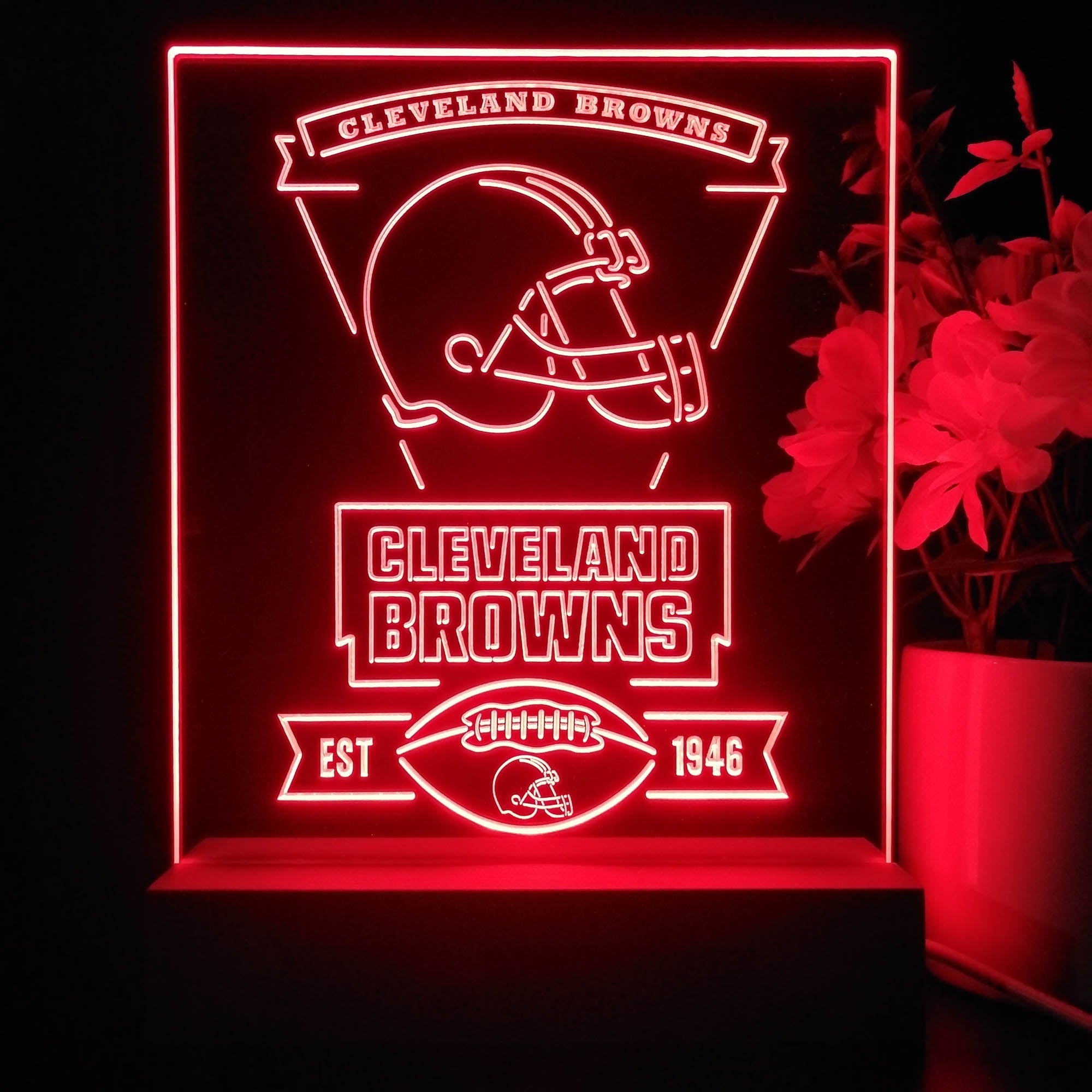 Cleveland Browns Souvenir Led Light Sign Pub Bar Lamp