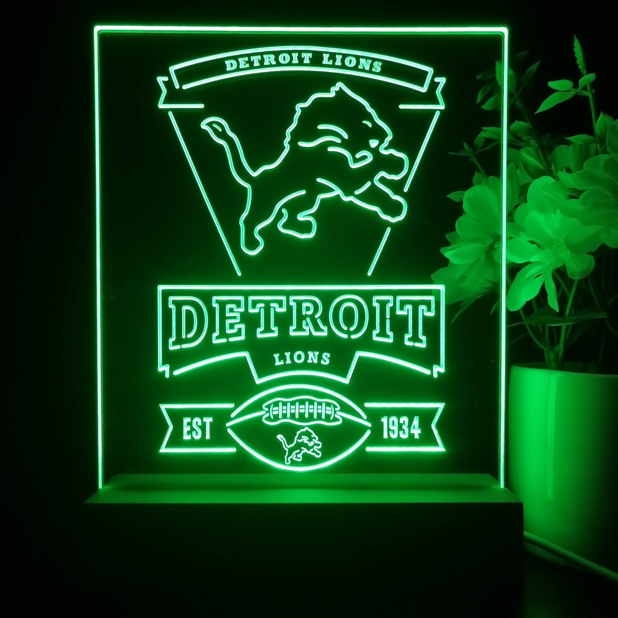 Detroit Lions Souvenir Neon Sign Pub Bar Lamp