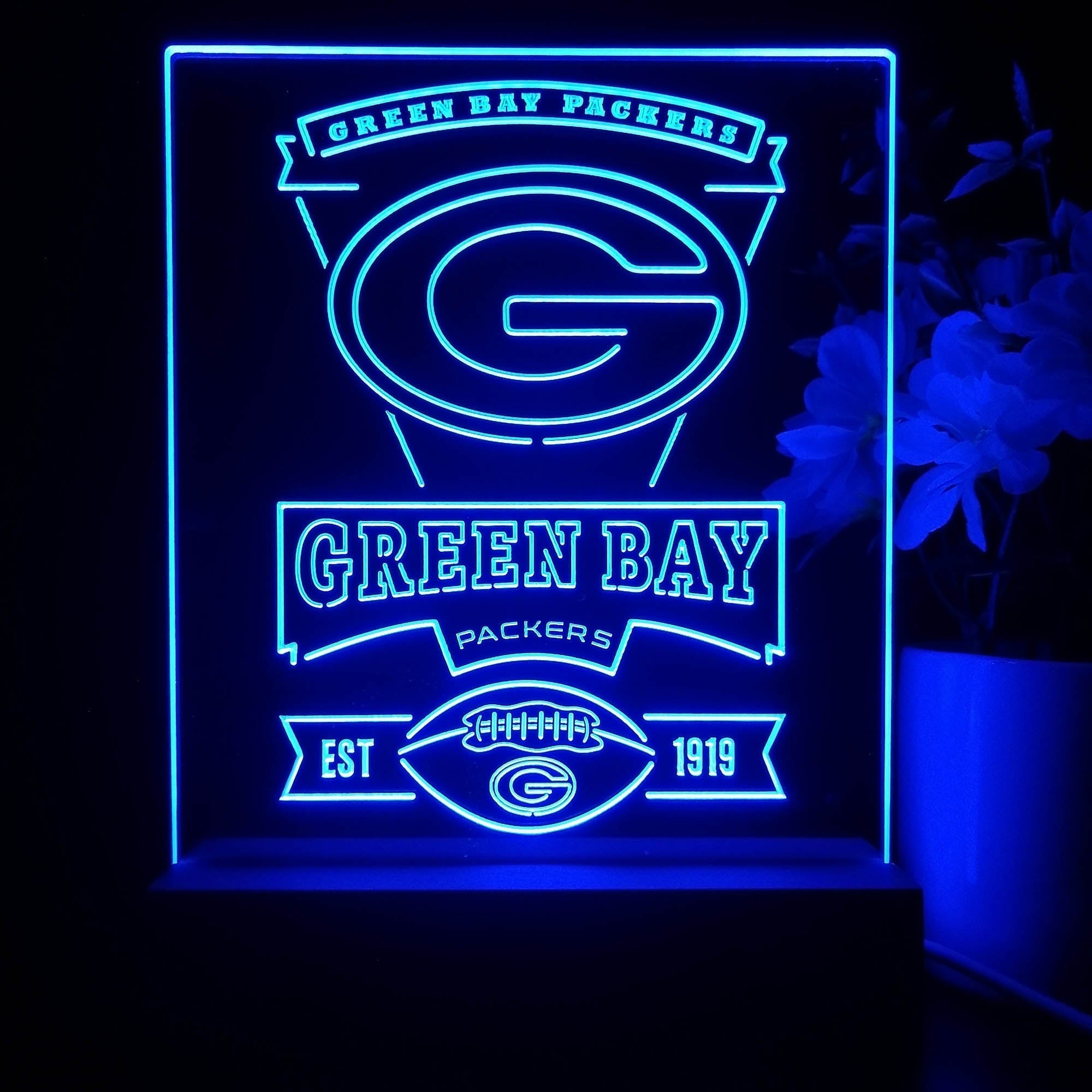 Green Bay Packers Souvenir Led Light Sign Pub Bar Lamp