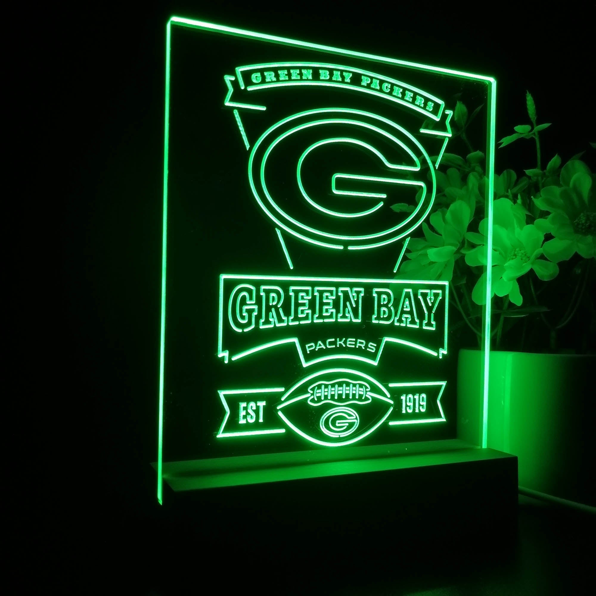 Green Bay Packers Souvenir Led Light Sign Pub Bar Lamp