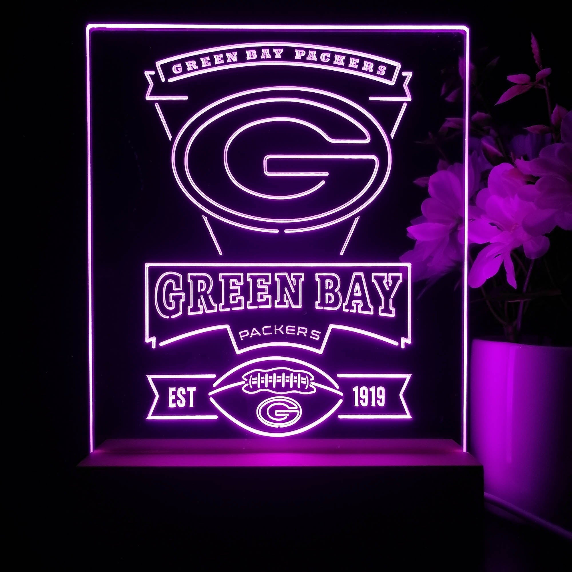 Green Bay Packers Souvenir Led Light Sign Pub Bar Lamp