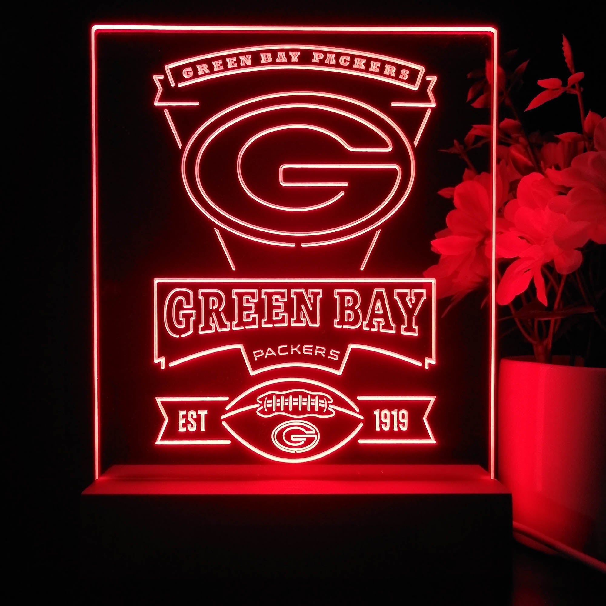 Green Bay Packers Souvenir Led Light Sign Pub Bar Lamp