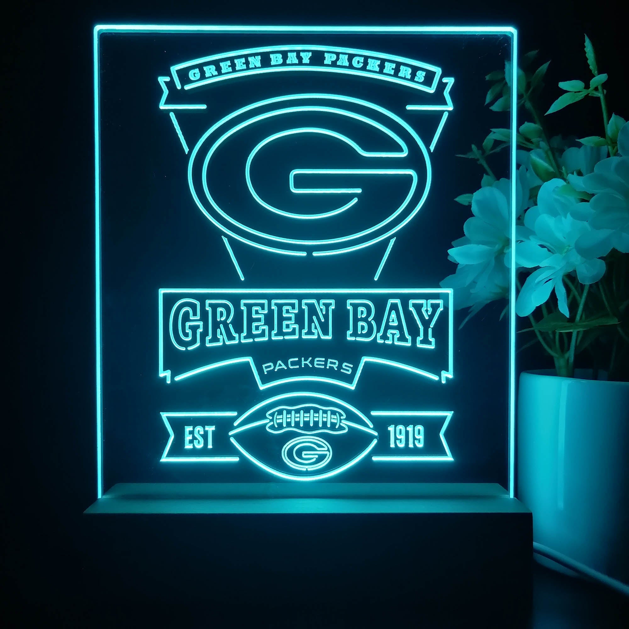 Green Bay Packers Souvenir Led Light Sign Pub Bar Lamp