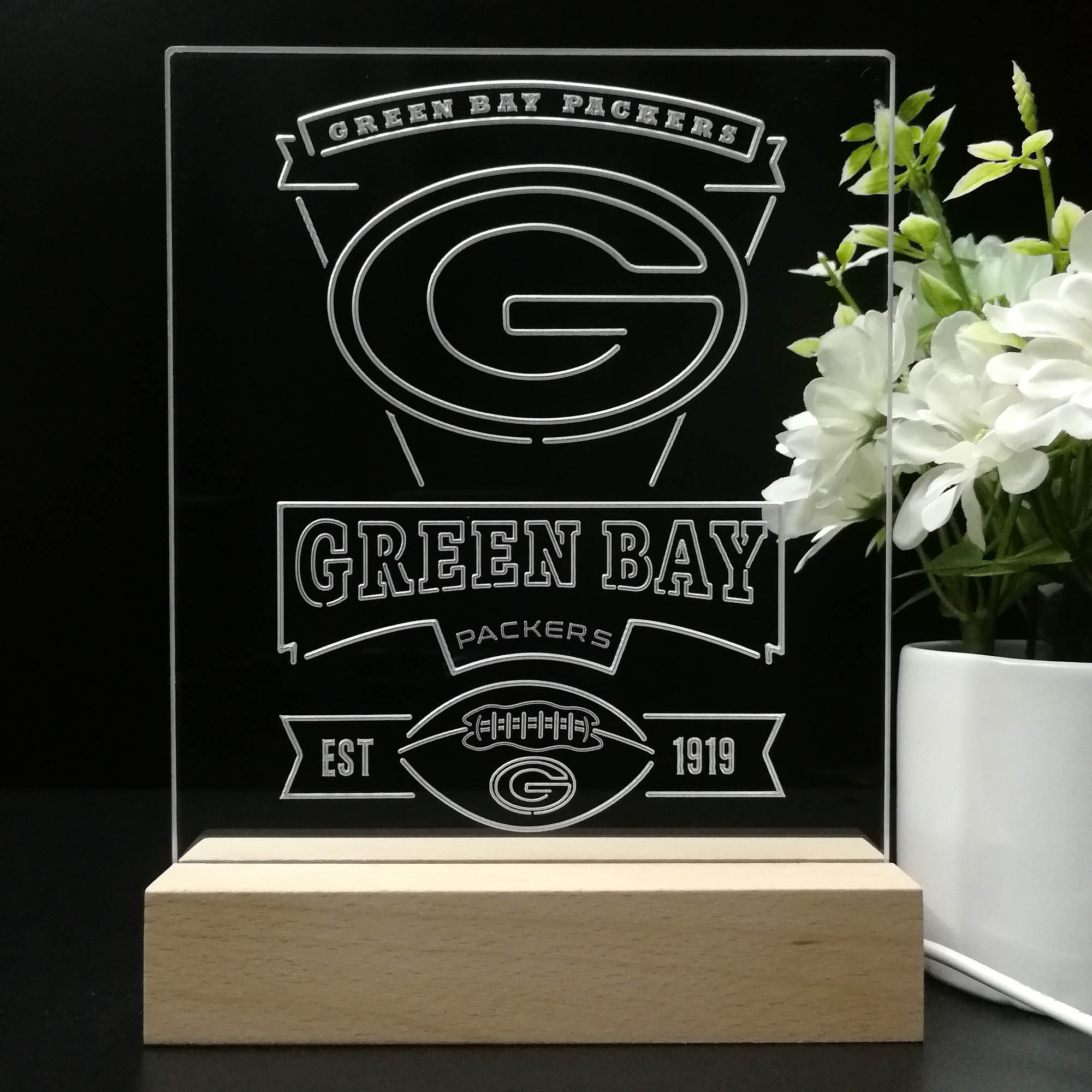 Green Bay Packers Souvenir Led Light Sign Pub Bar Lamp