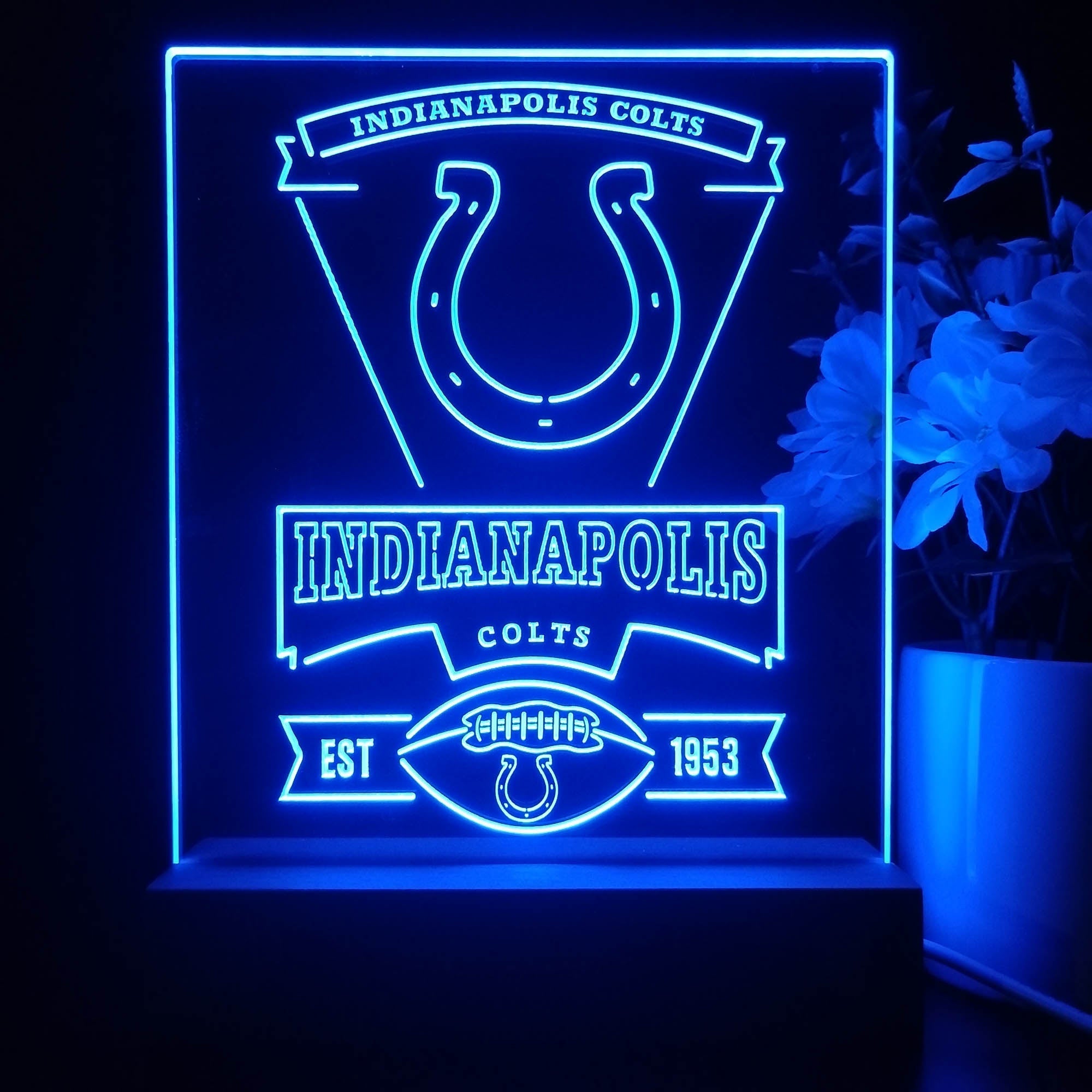 Indianapolis Colts Souvenir Led Light Sign Pub Bar Lamp