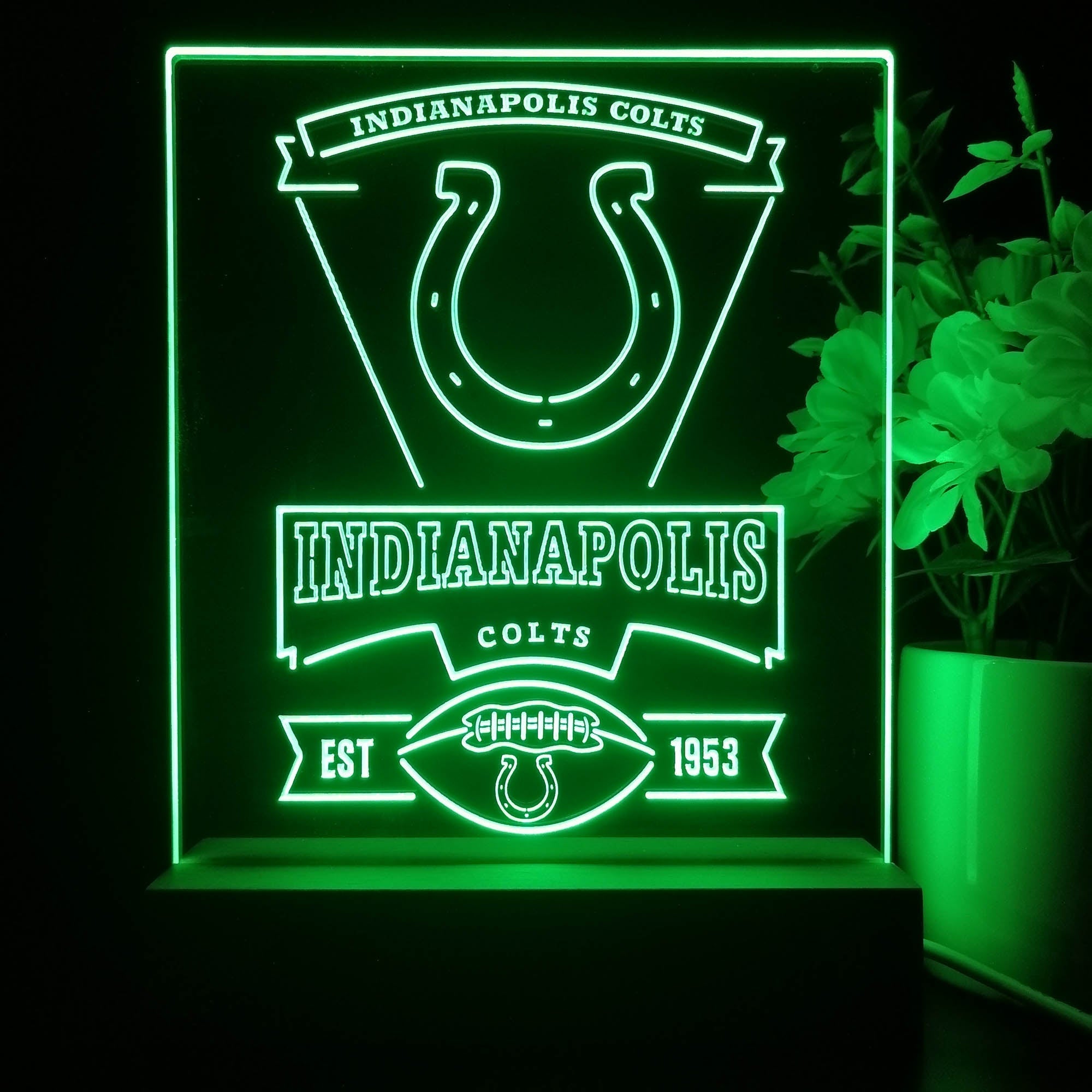 Indianapolis Colts Souvenir Led Light Sign Pub Bar Lamp