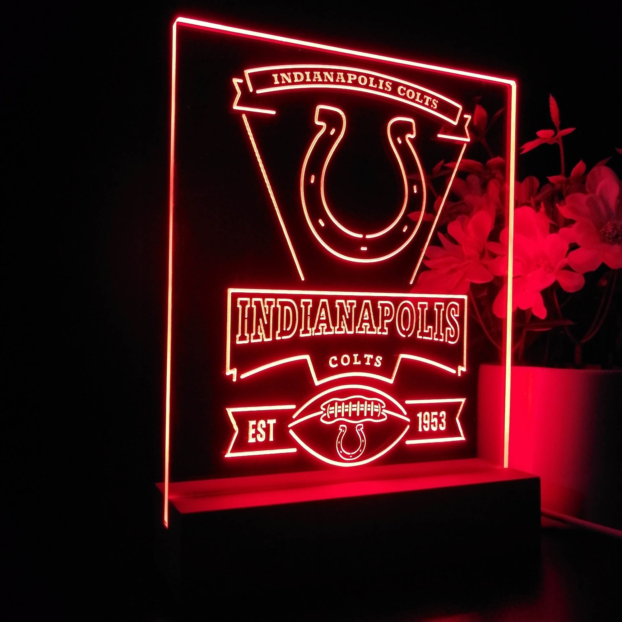 Indianapolis Colts Souvenir Led Light Sign Pub Bar Lamp