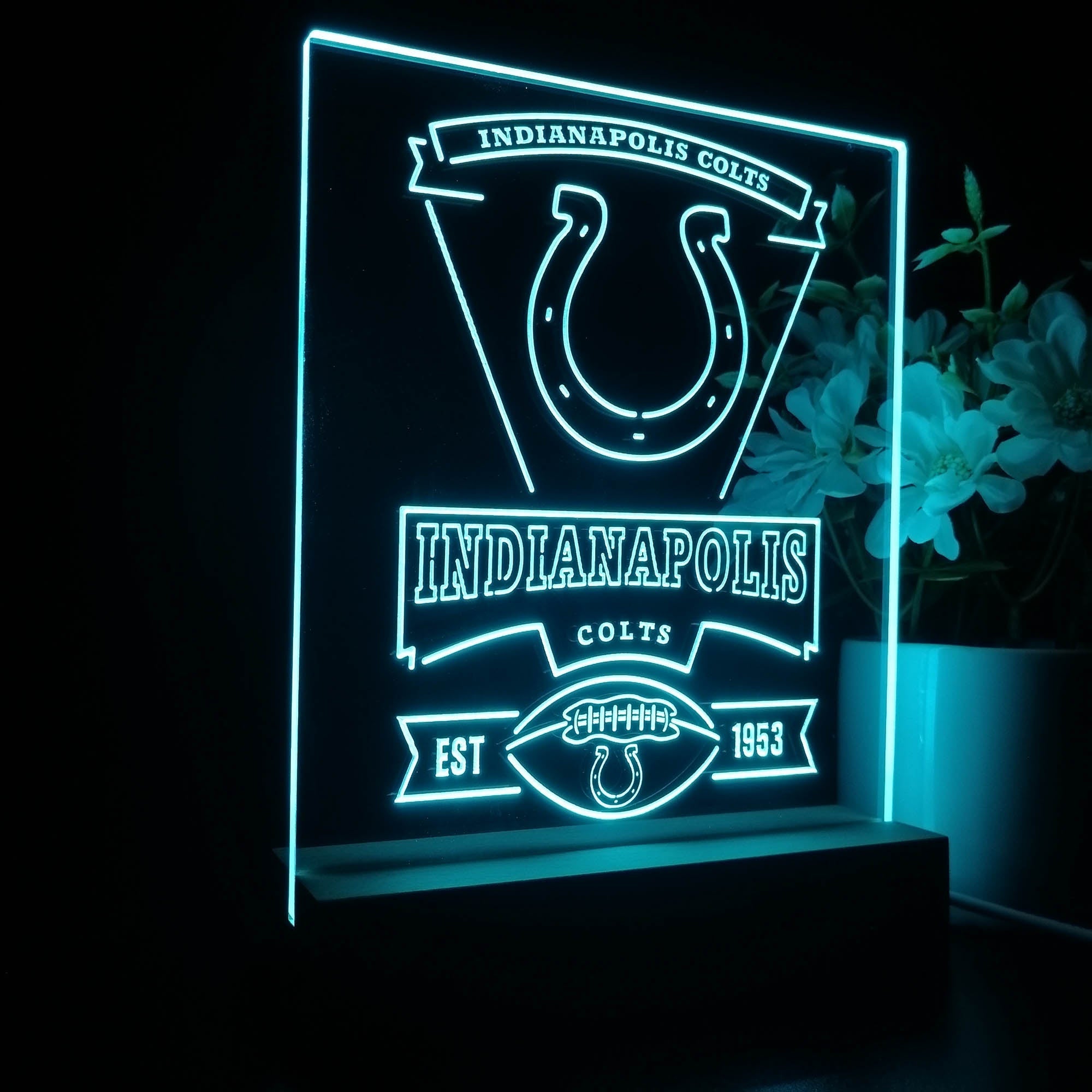 Indianapolis Colts Souvenir Led Light Sign Pub Bar Lamp