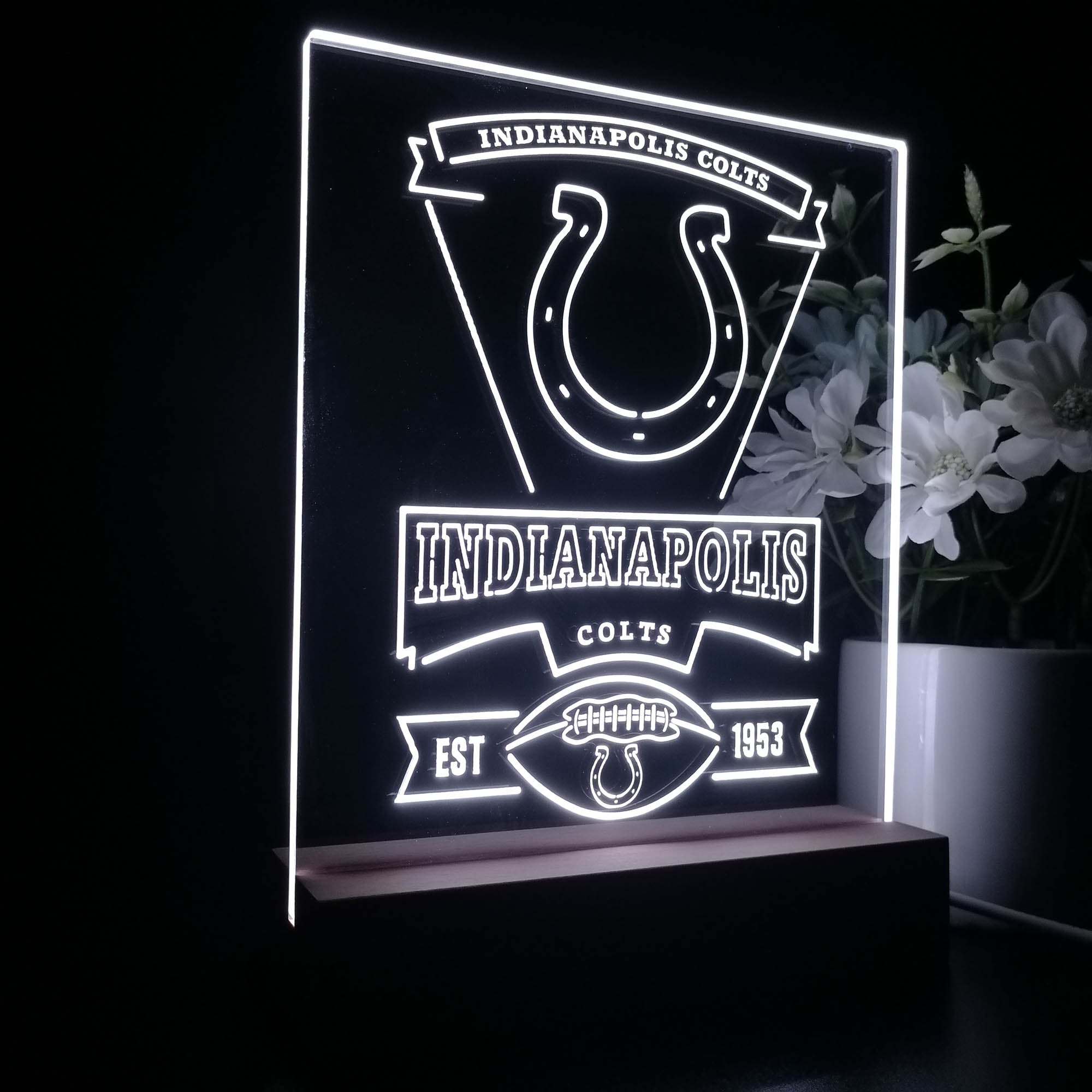 Indianapolis Colts Souvenir Led Light Sign Pub Bar Lamp