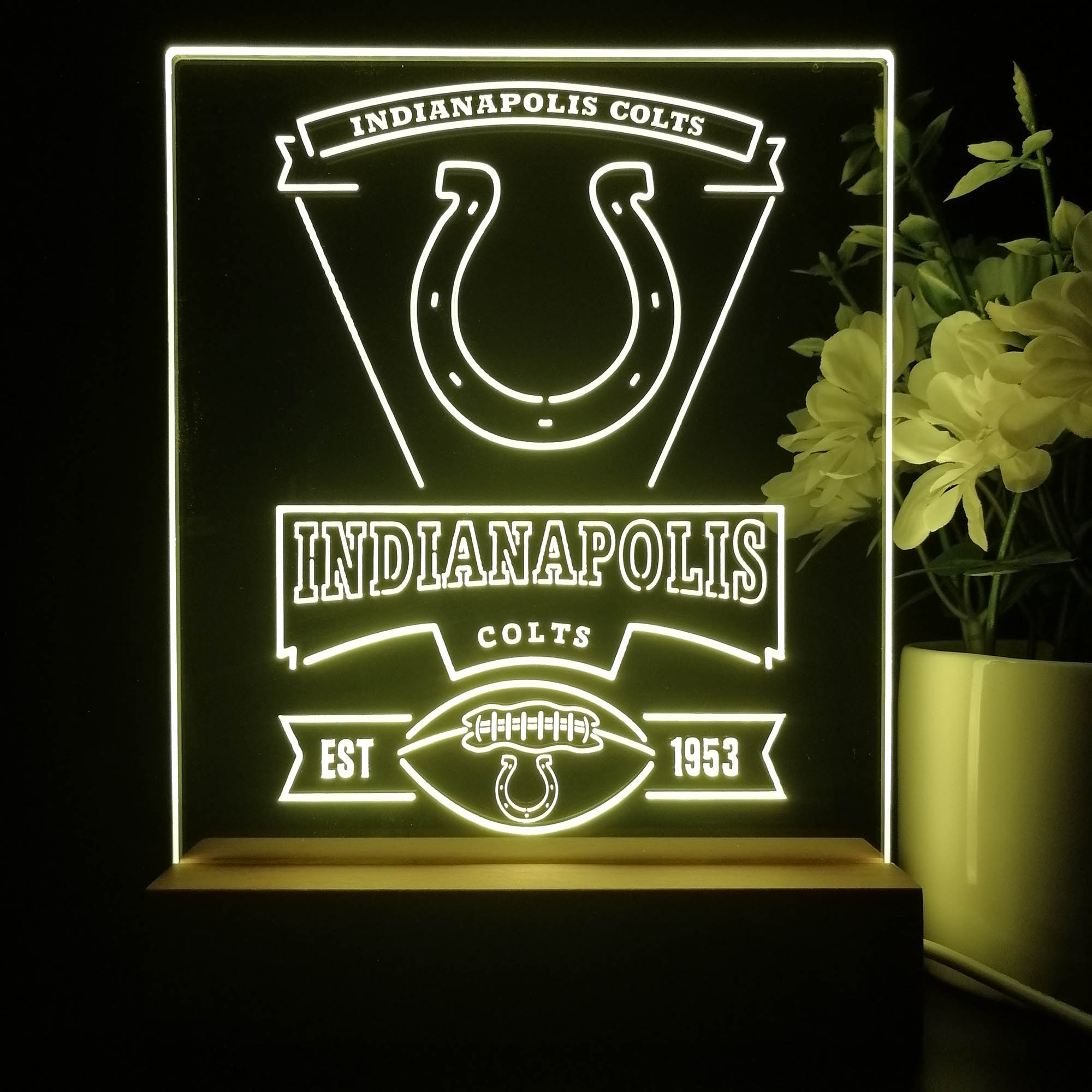 Indianapolis Colts Souvenir Led Light Sign Pub Bar Lamp