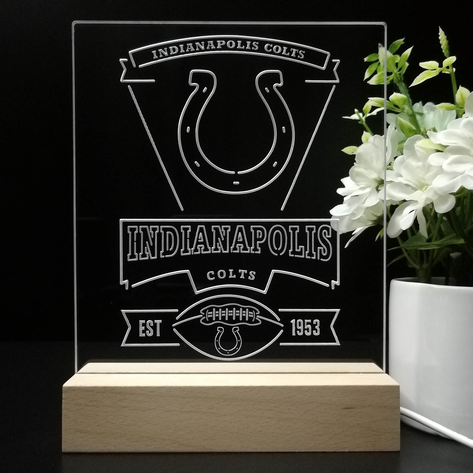 Indianapolis Colts Souvenir Led Light Sign Pub Bar Lamp