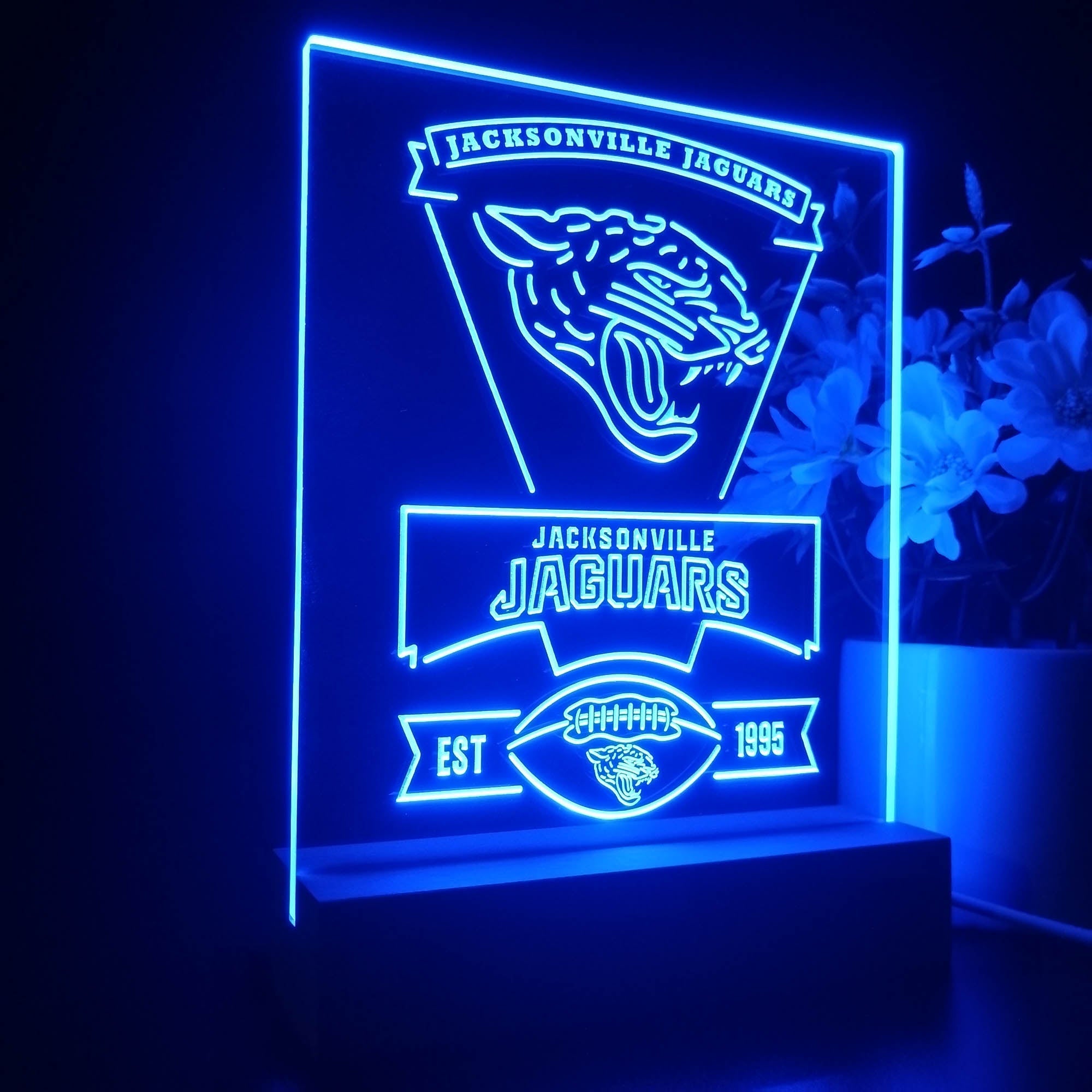 Jacksonville Jaguars Souvenir Led Light Sign Pub Bar Lamp