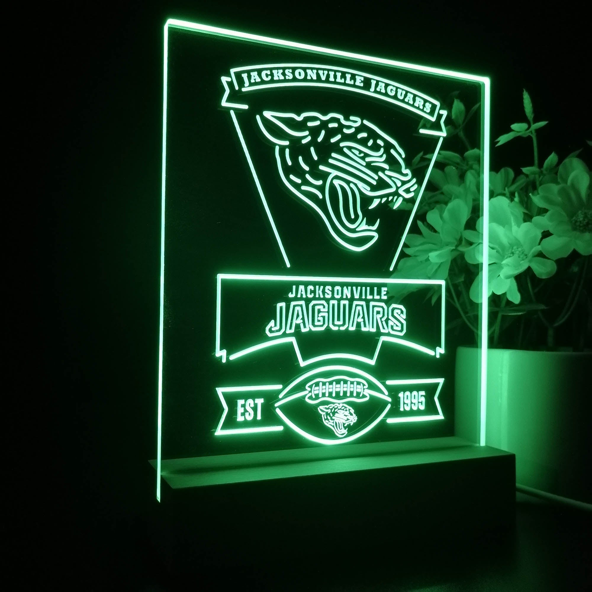 Jacksonville Jaguars Souvenir Led Light Sign Pub Bar Lamp