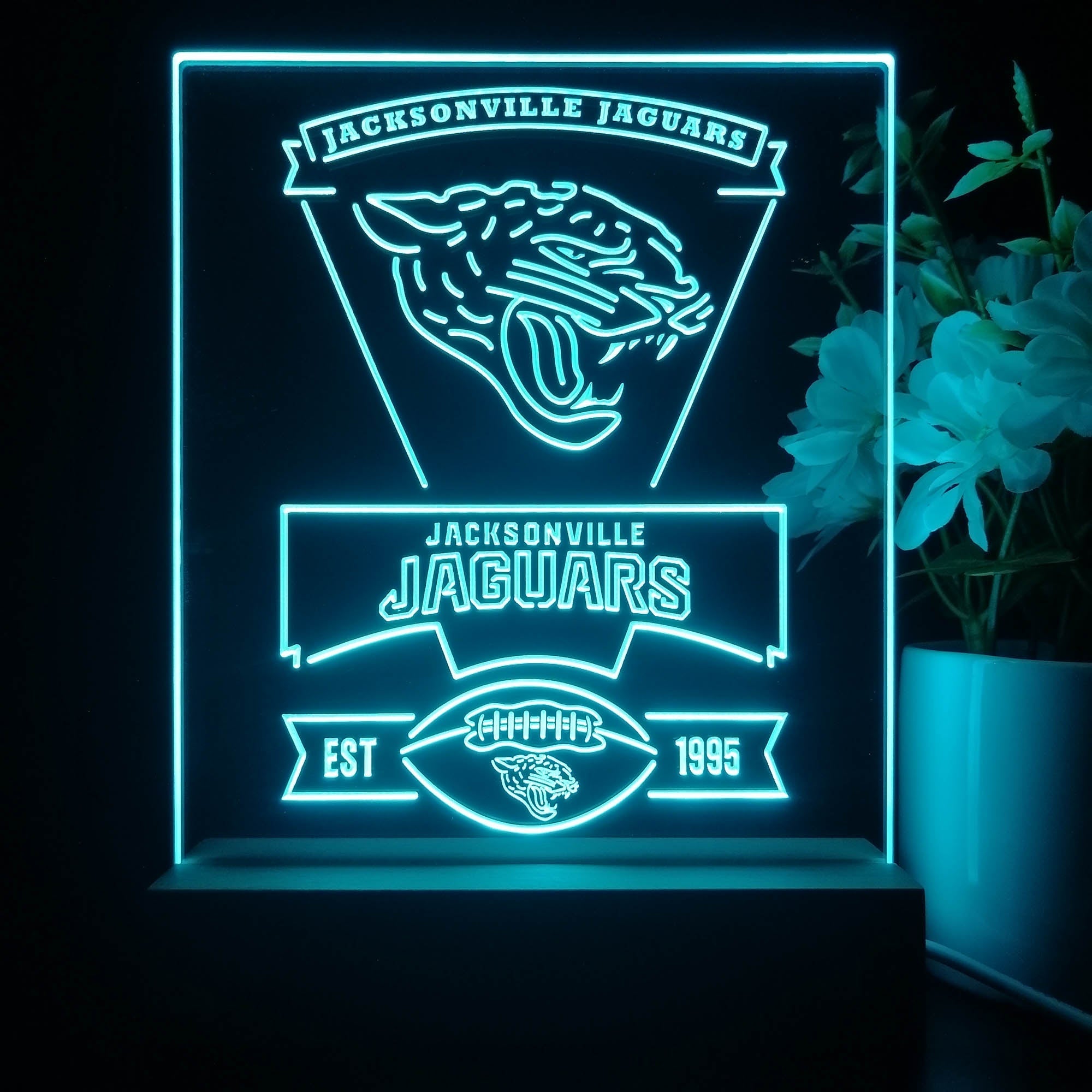 Jacksonville Jaguars Souvenir Led Light Sign Pub Bar Lamp