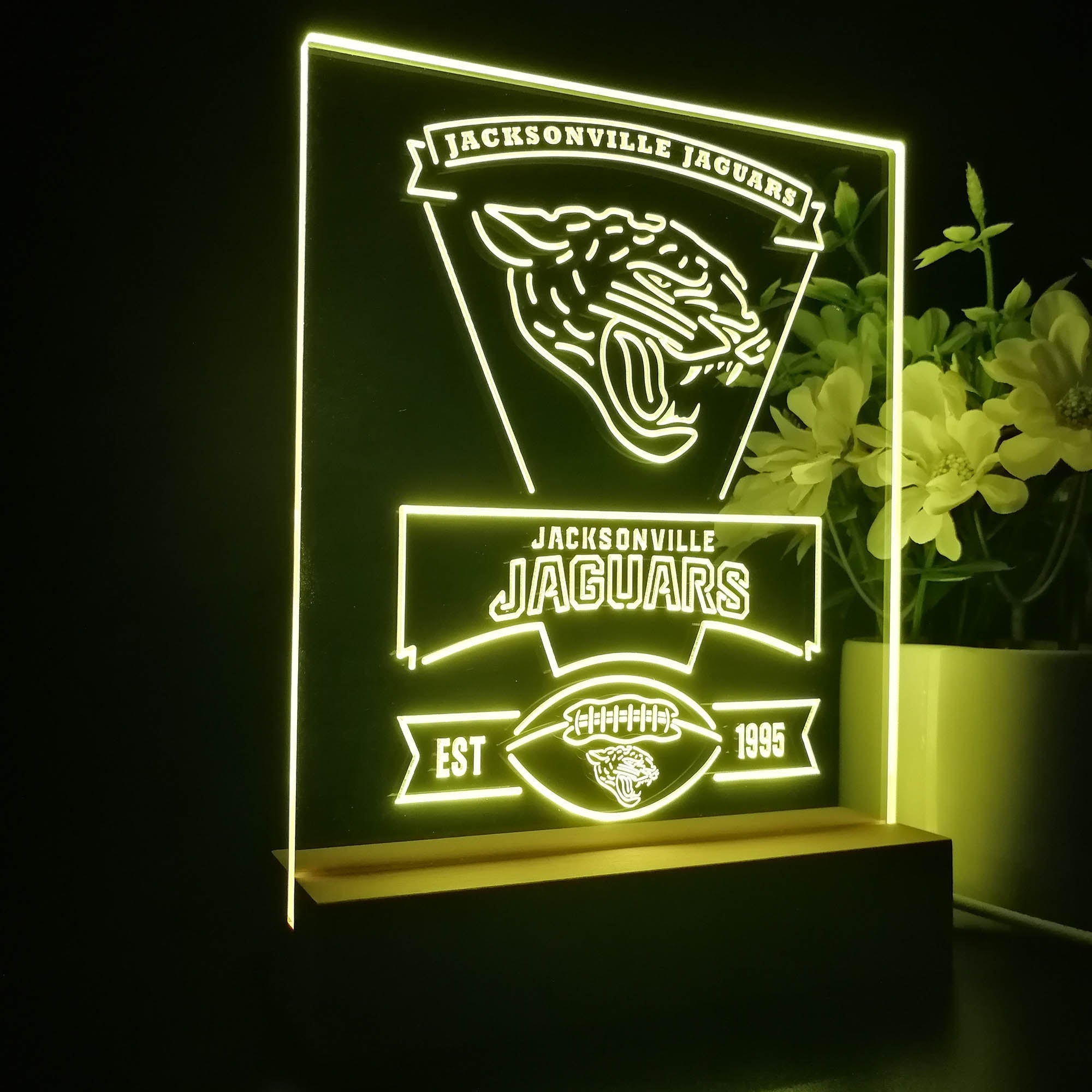 Jacksonville Jaguars Souvenir Led Light Sign Pub Bar Lamp