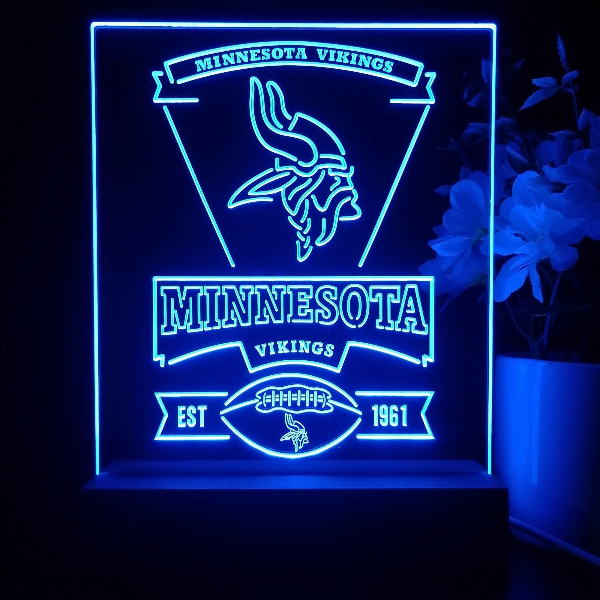 Minnesota Vikings Souvenir Neon Sign Pub Bar Lamp