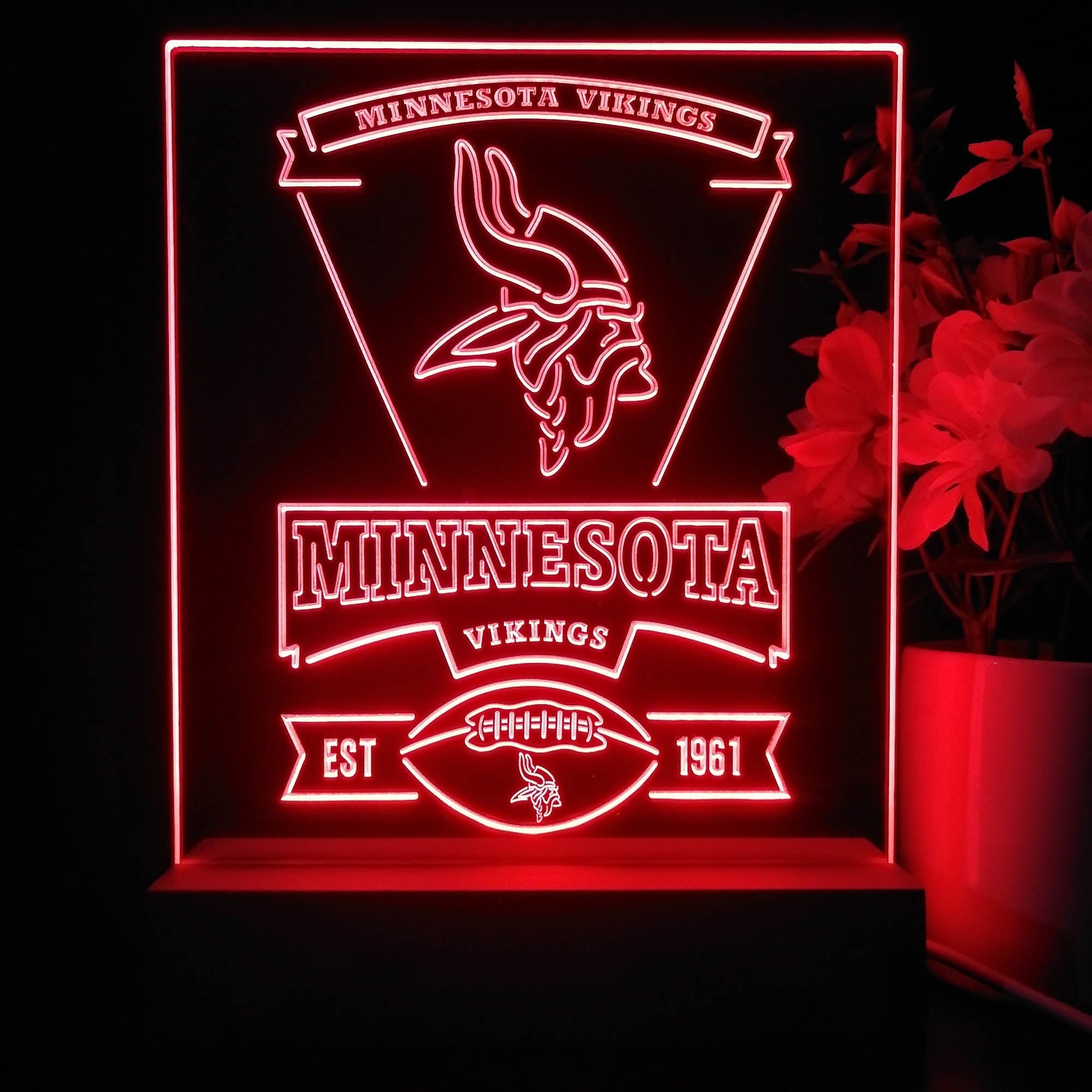 Minnesota Vikings Souvenir Neon Sign Pub Bar Lamp