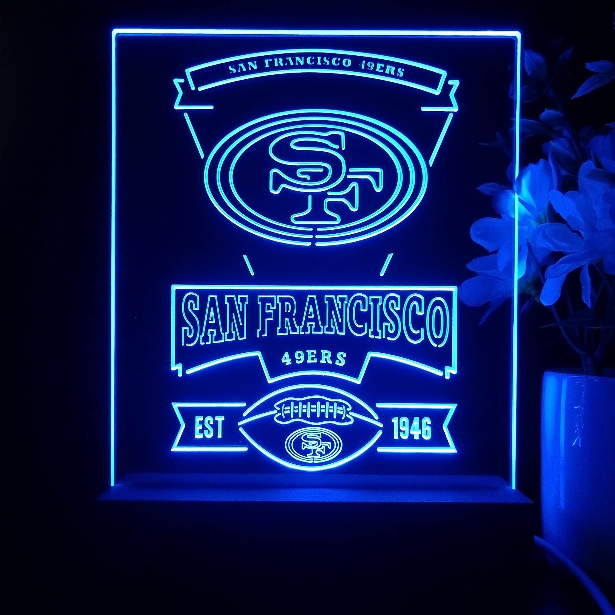 San Francisco 49ers Neon Sign Pub Bar Lamp