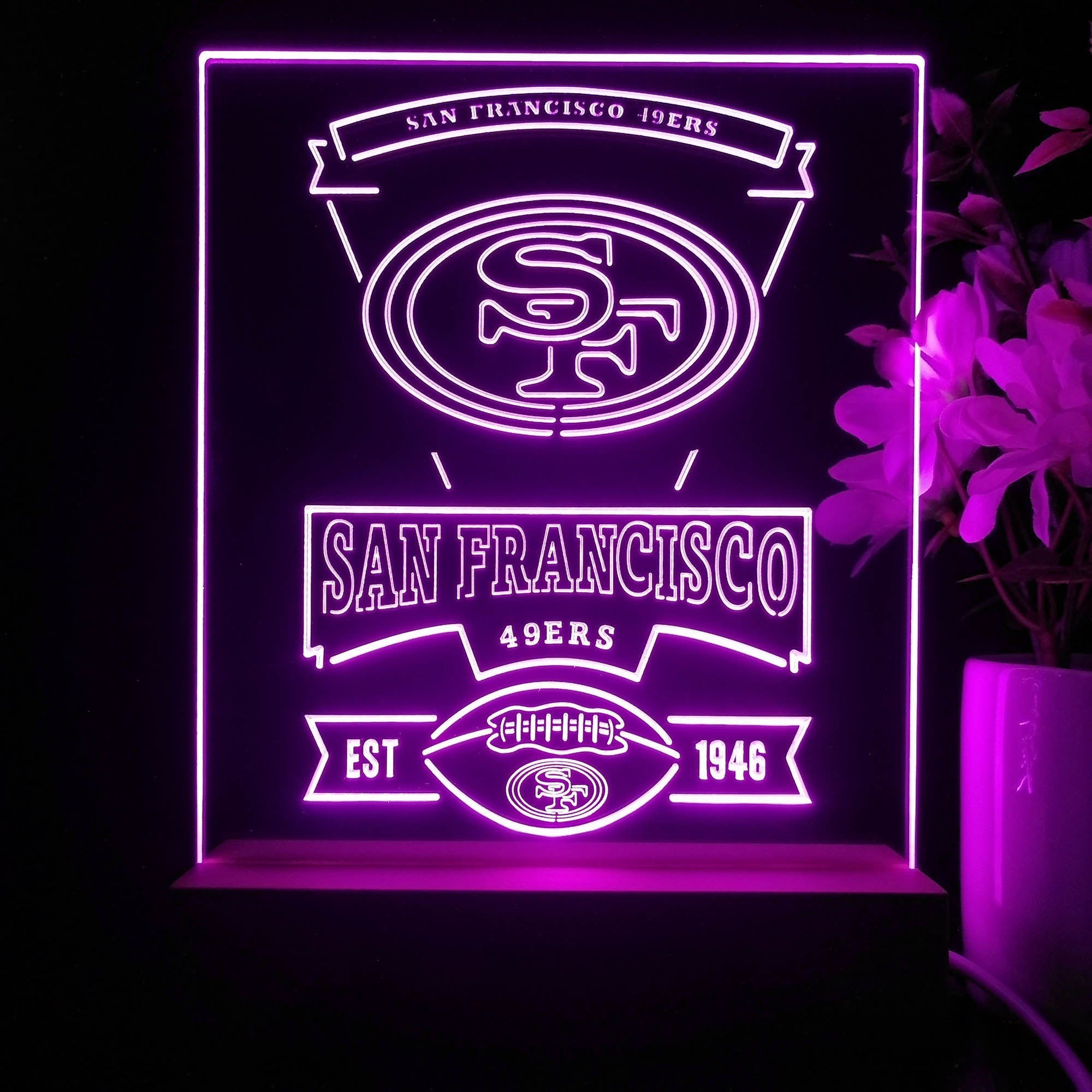 San Francisco 49ers Neon Sign Pub Bar Lamp