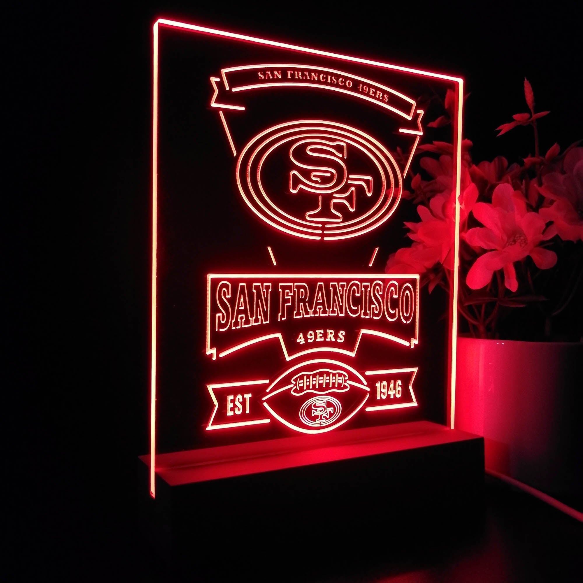 San Francisco 49ers Neon Sign Pub Bar Lamp