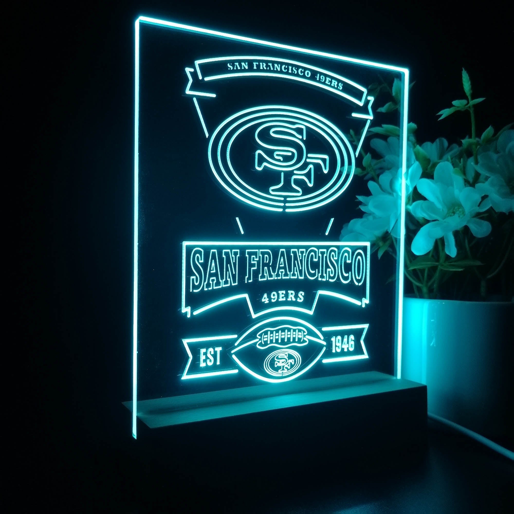 San Francisco 49ers Neon Sign Pub Bar Lamp