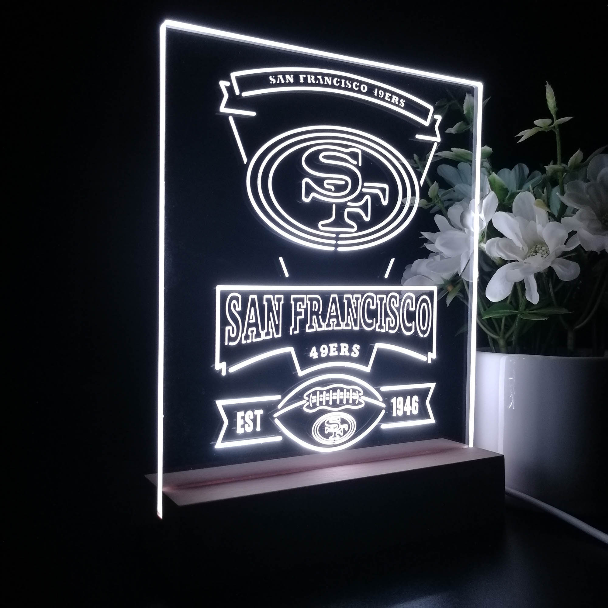 San Francisco 49ers Neon Sign Pub Bar Lamp