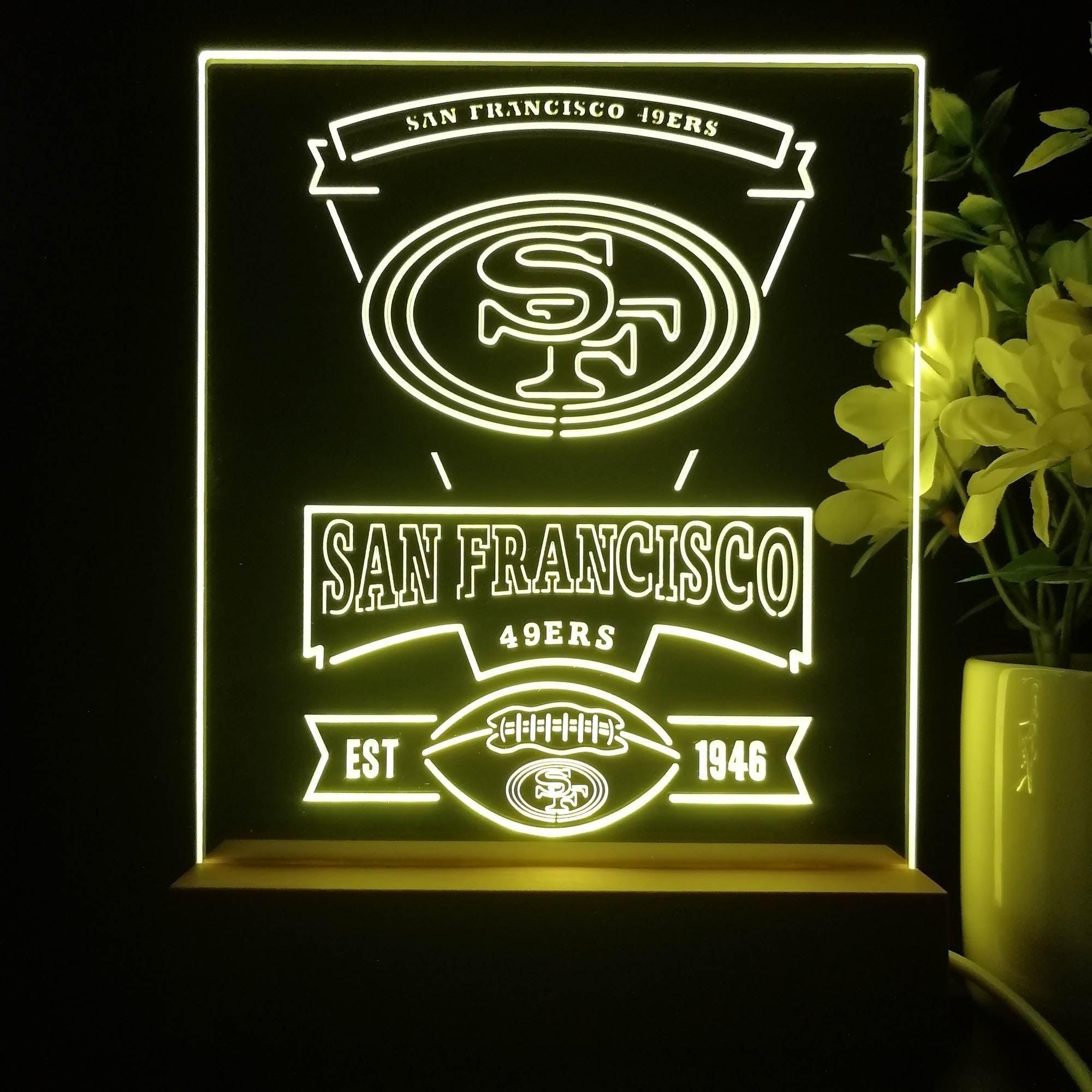 San Francisco 49ers Neon Sign Pub Bar Lamp