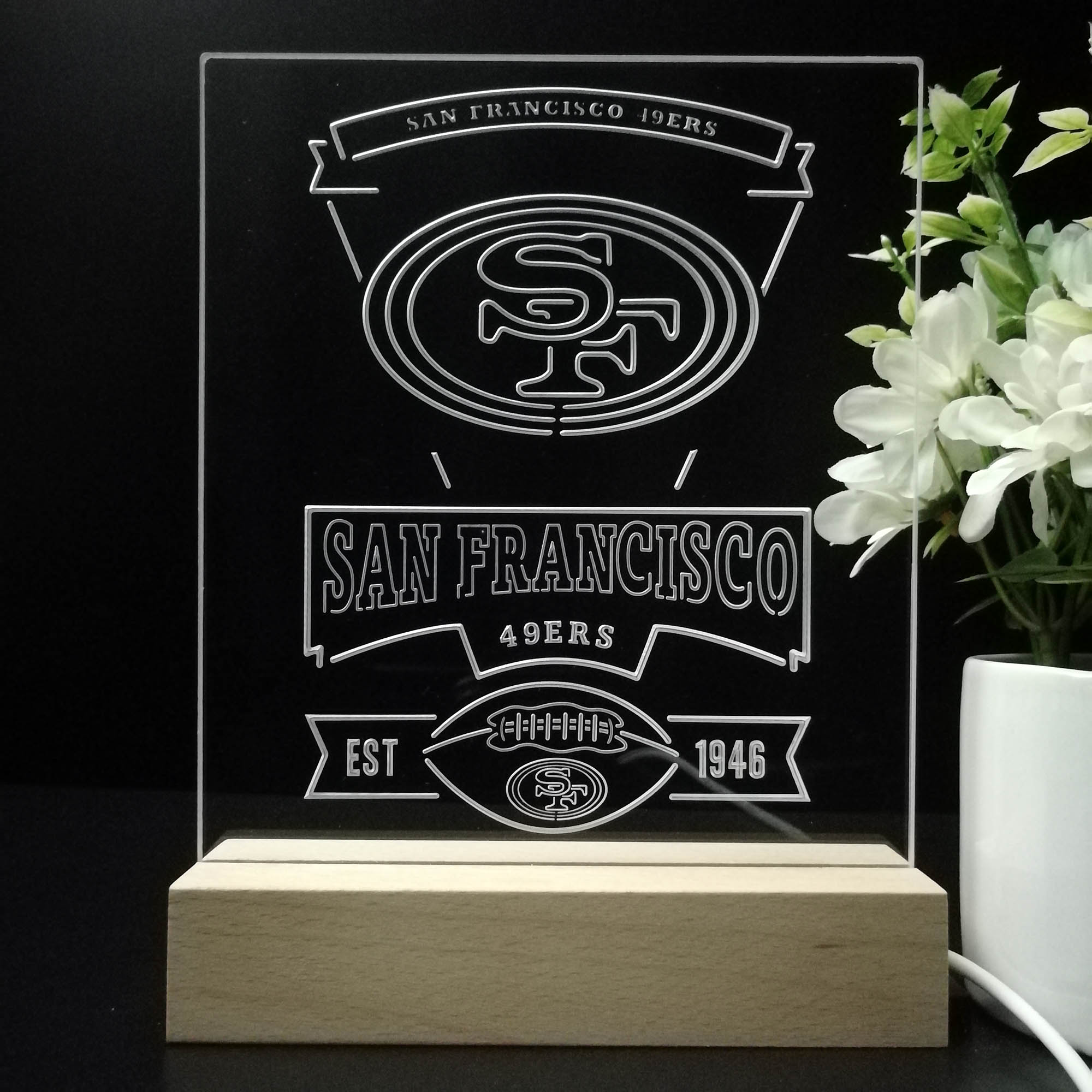 San Francisco 49ers Neon Sign Pub Bar Lamp