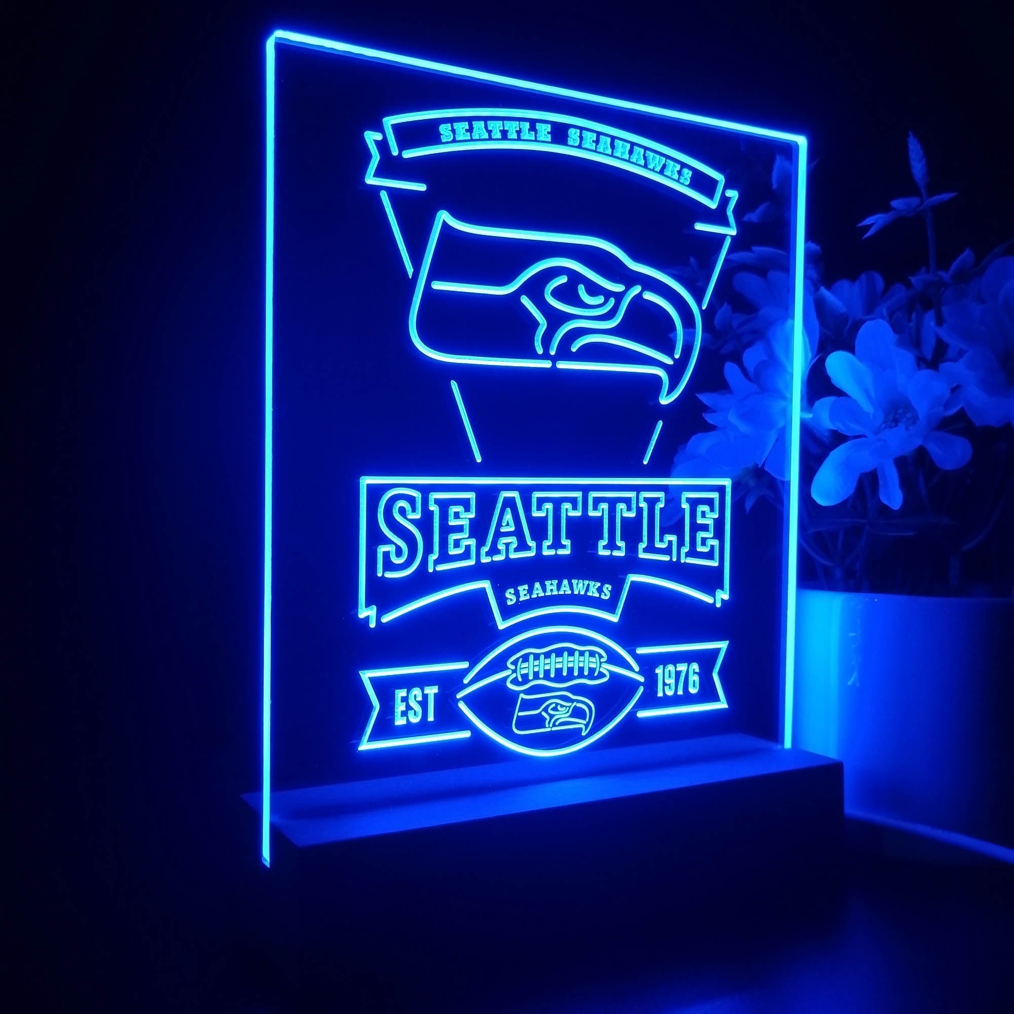 Seattle Seahawks Neon Sign Pub Bar Lamp