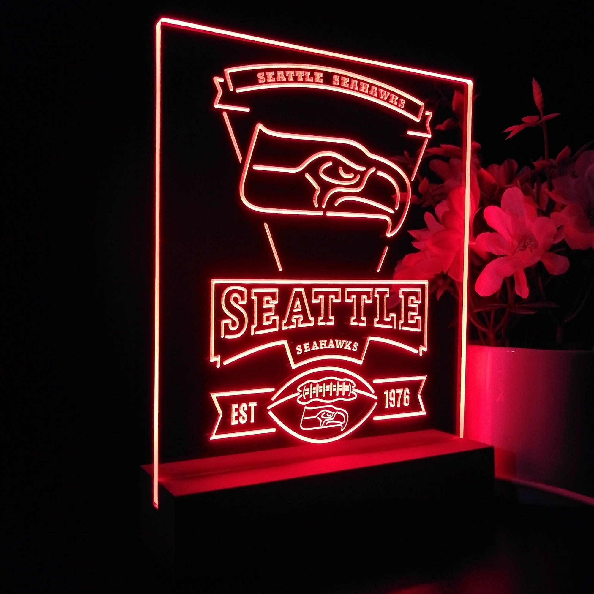 Seattle Seahawks Neon Sign Pub Bar Lamp