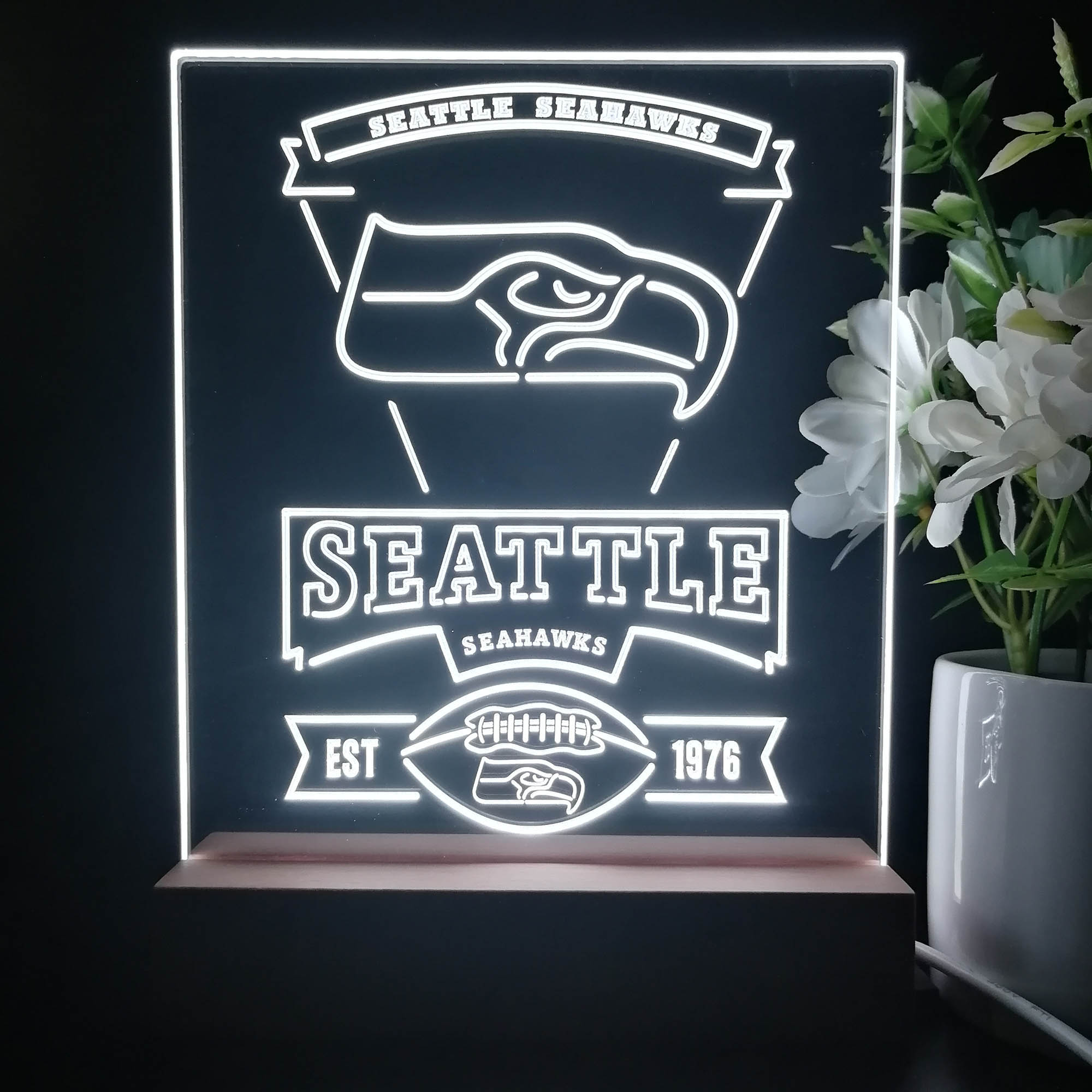 Seattle Seahawks Neon Sign Pub Bar Lamp