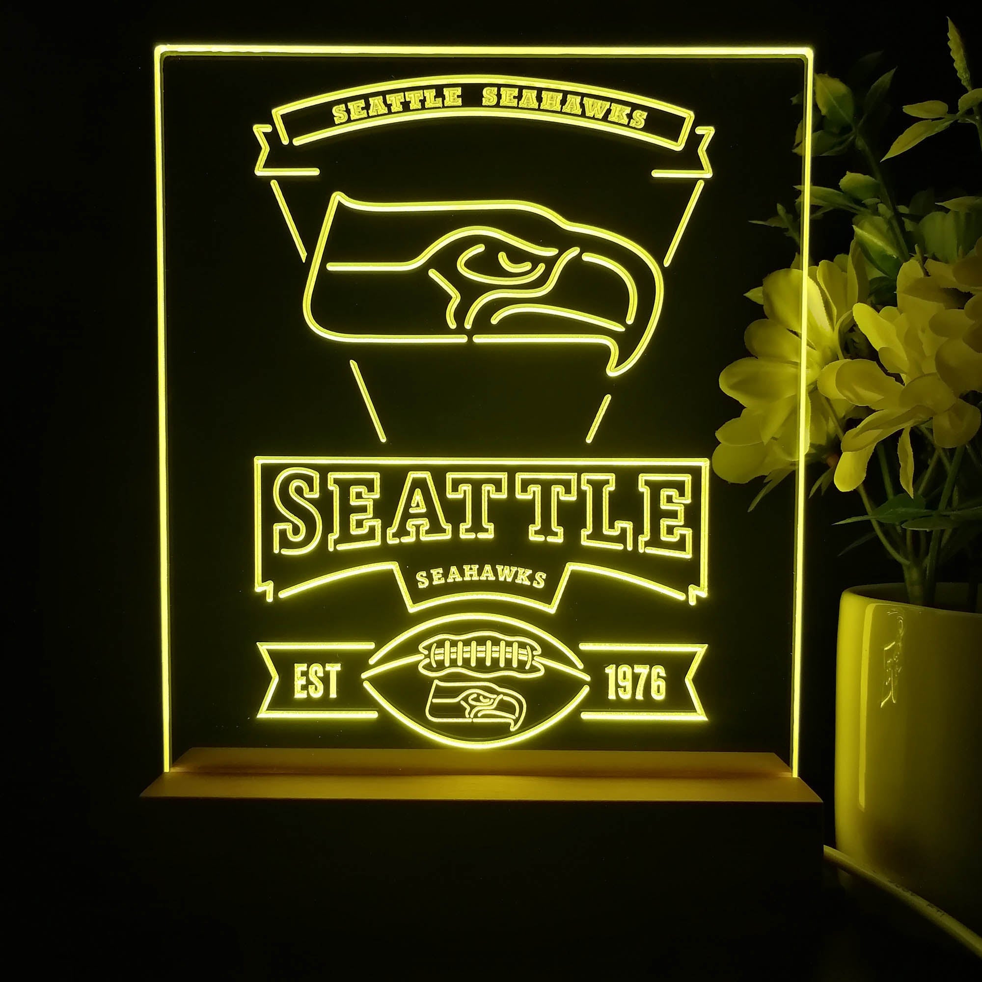 Seattle Seahawks Neon Sign Pub Bar Lamp