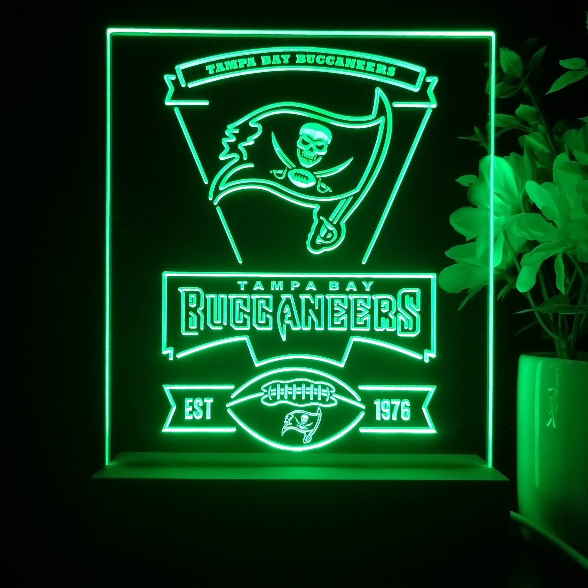 Tampa Bay Buccaneers Neon Sign Pub Bar Lamp