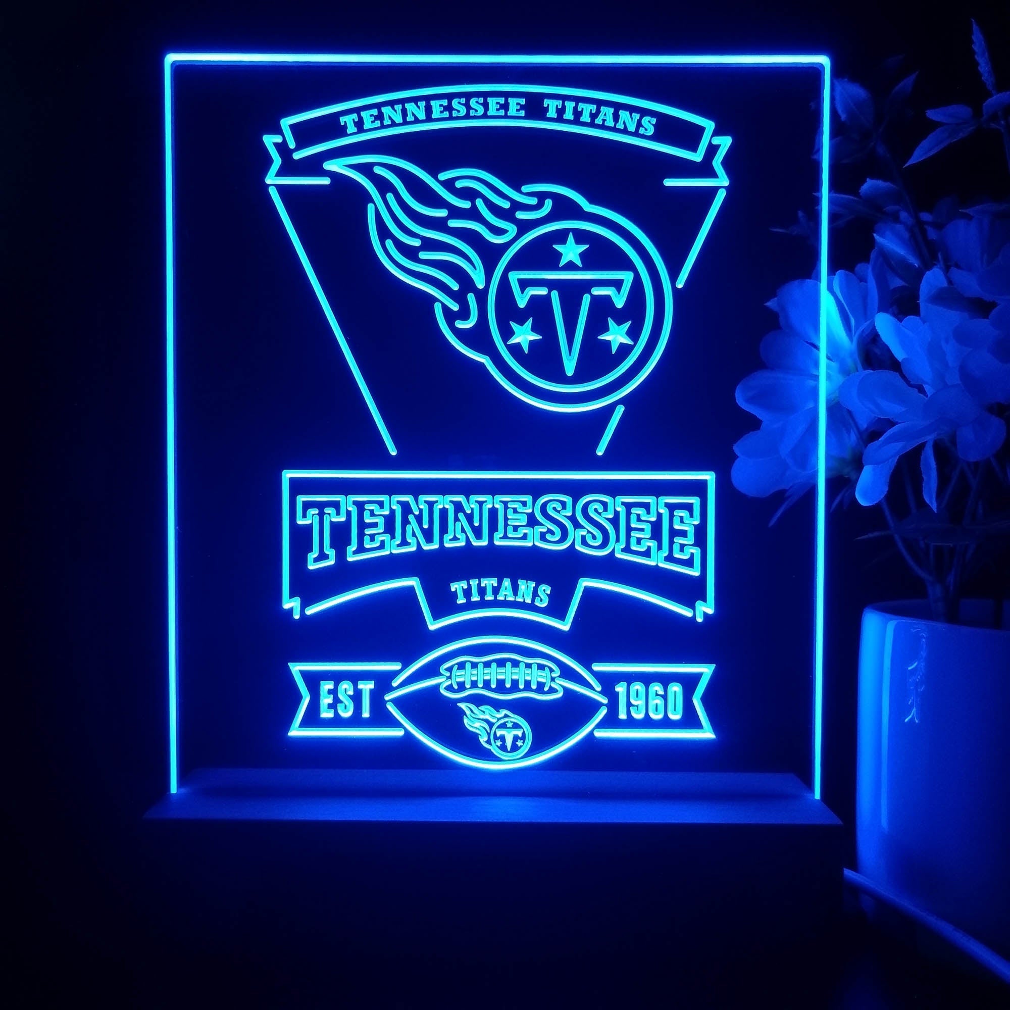 Tennessee Titans Neon Sign Pub Bar Lamp