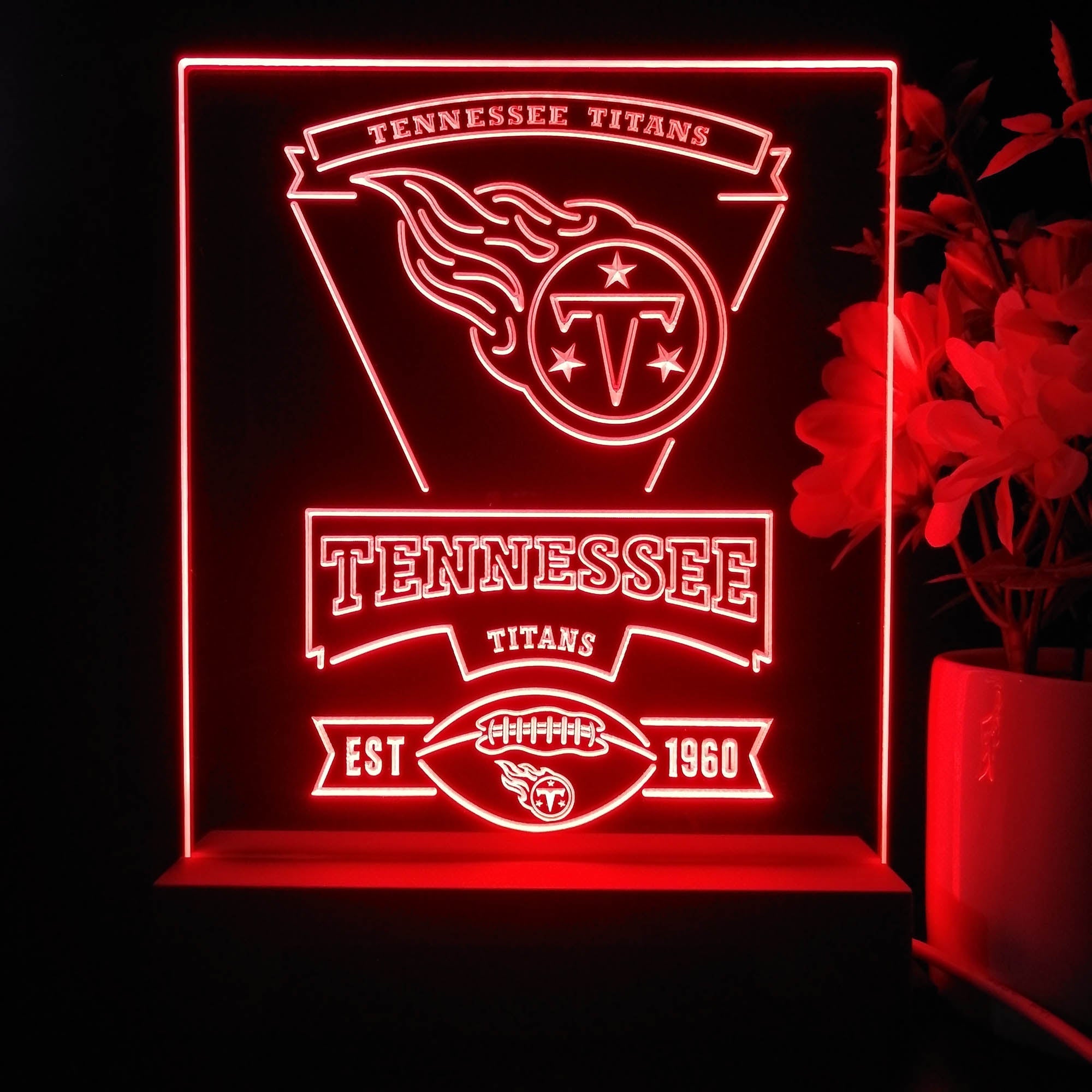 Tennessee Titans Neon Sign Pub Bar Lamp