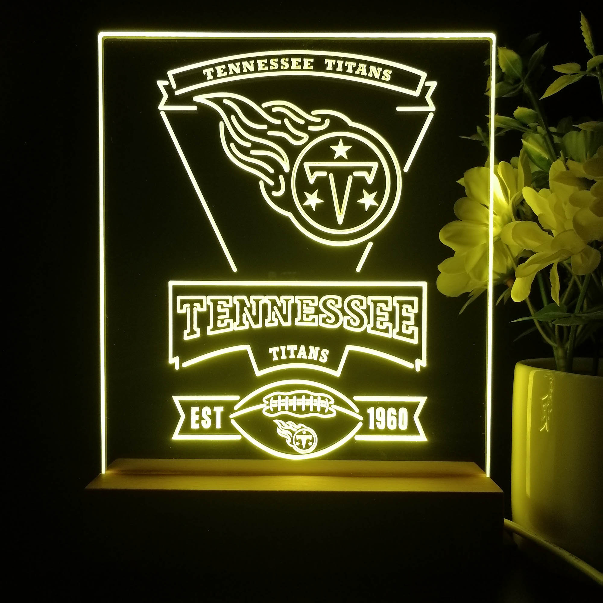 Tennessee Titans Neon Sign Pub Bar Lamp