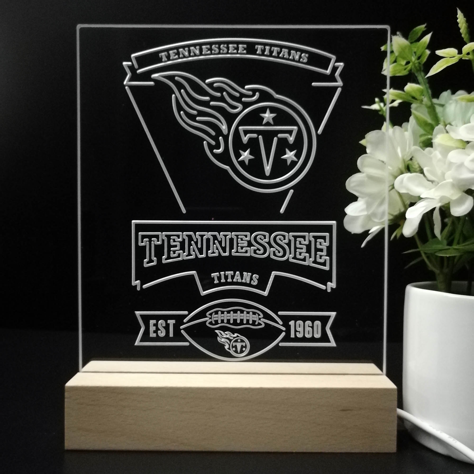 Tennessee Titans Neon Sign Pub Bar Lamp