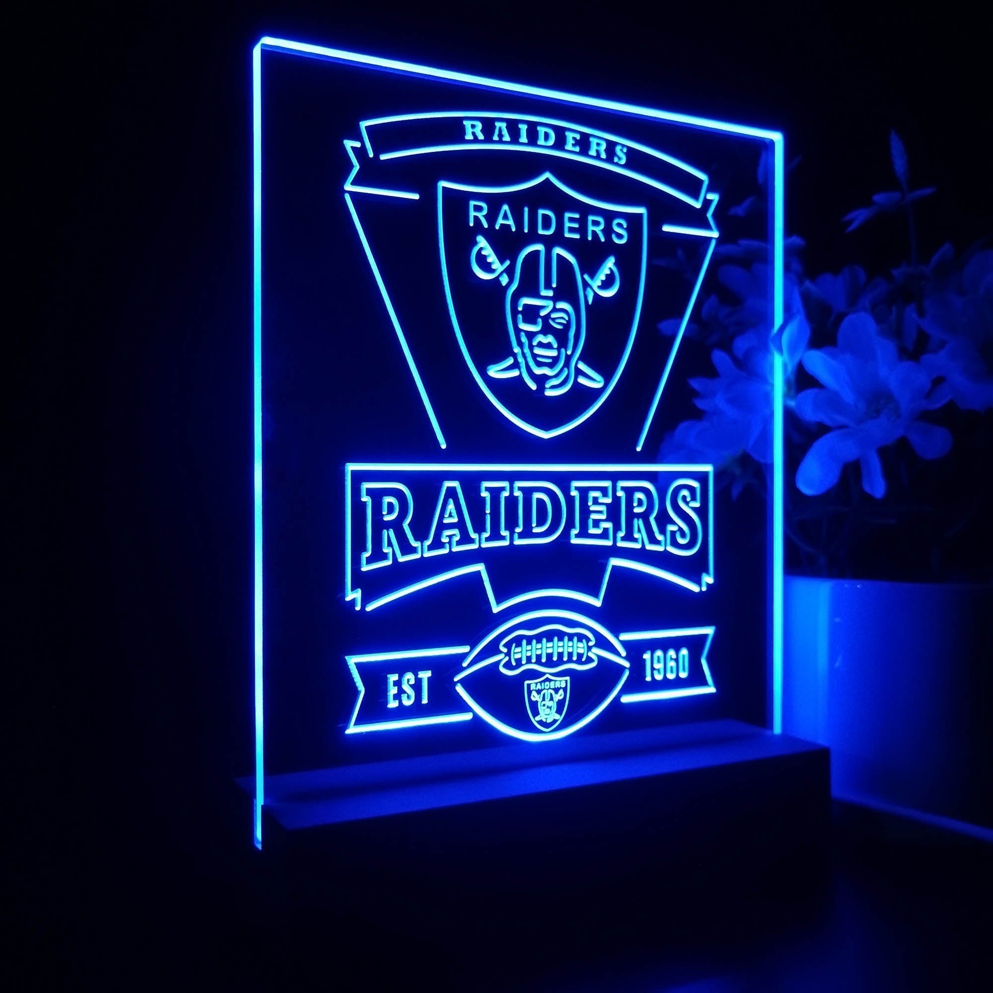 Las Vegas Raiders Led Light Sign Pub Bar Lamp