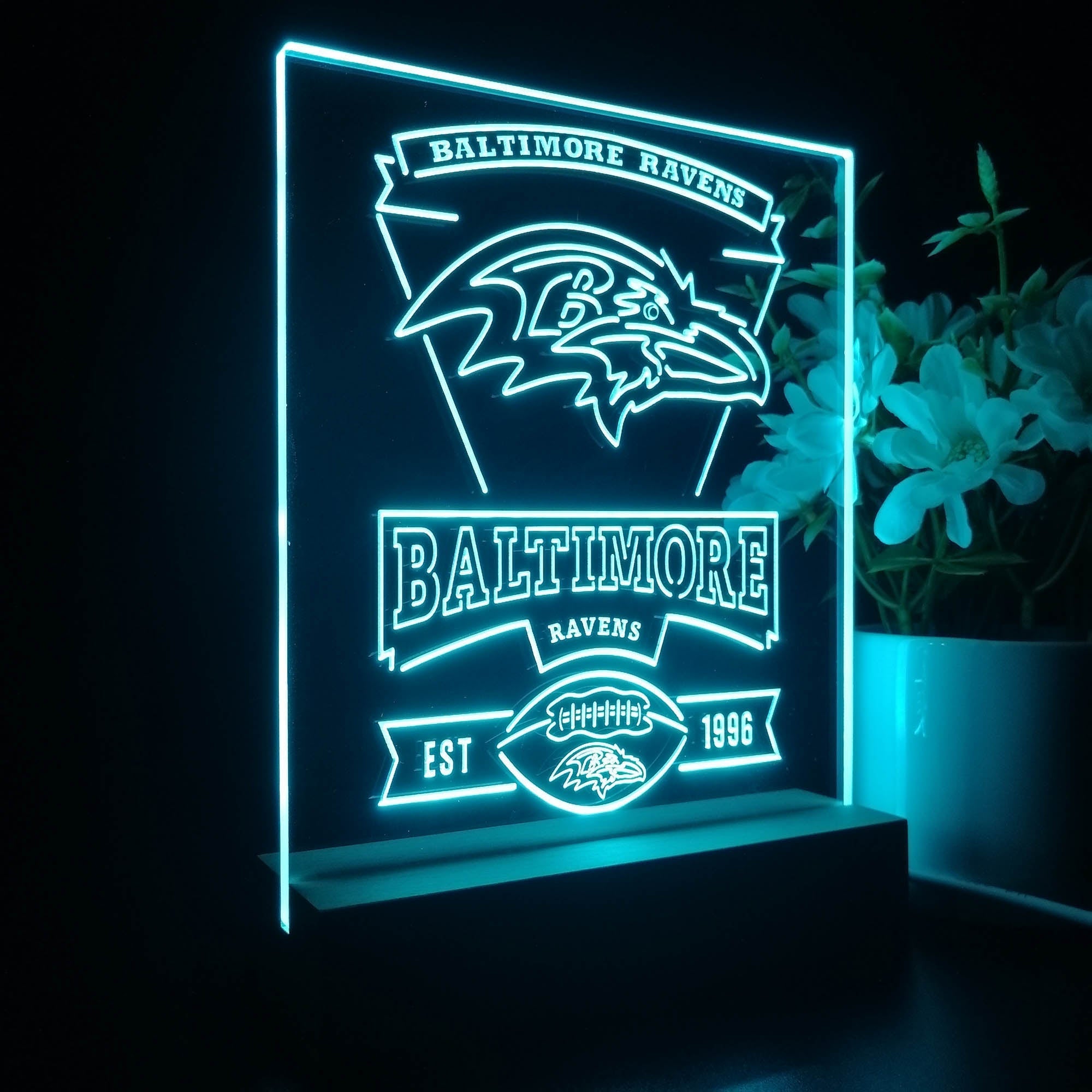 Baltimore Ravens Neon Sign Pub Bar Lamp