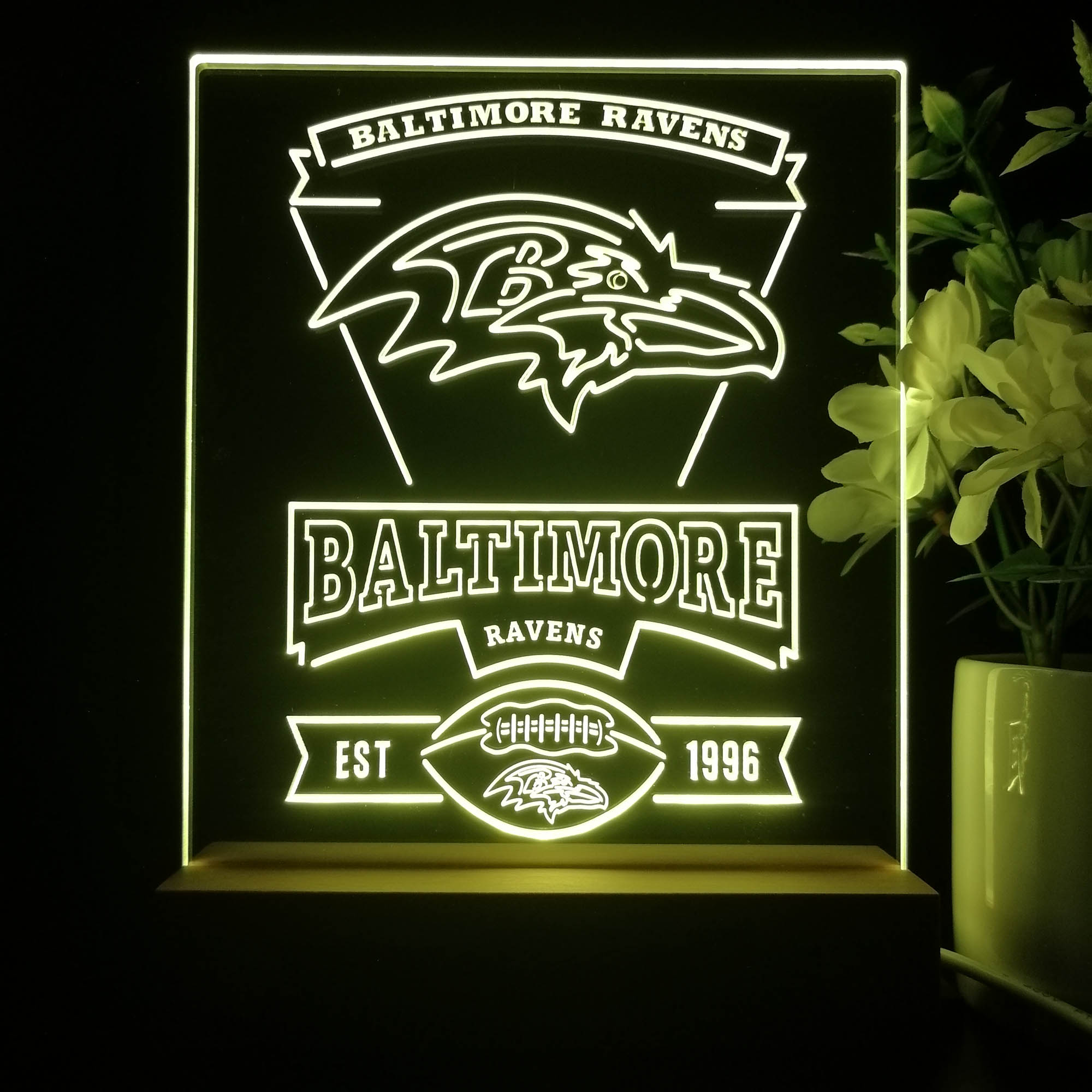 Baltimore Ravens Neon Sign Pub Bar Lamp