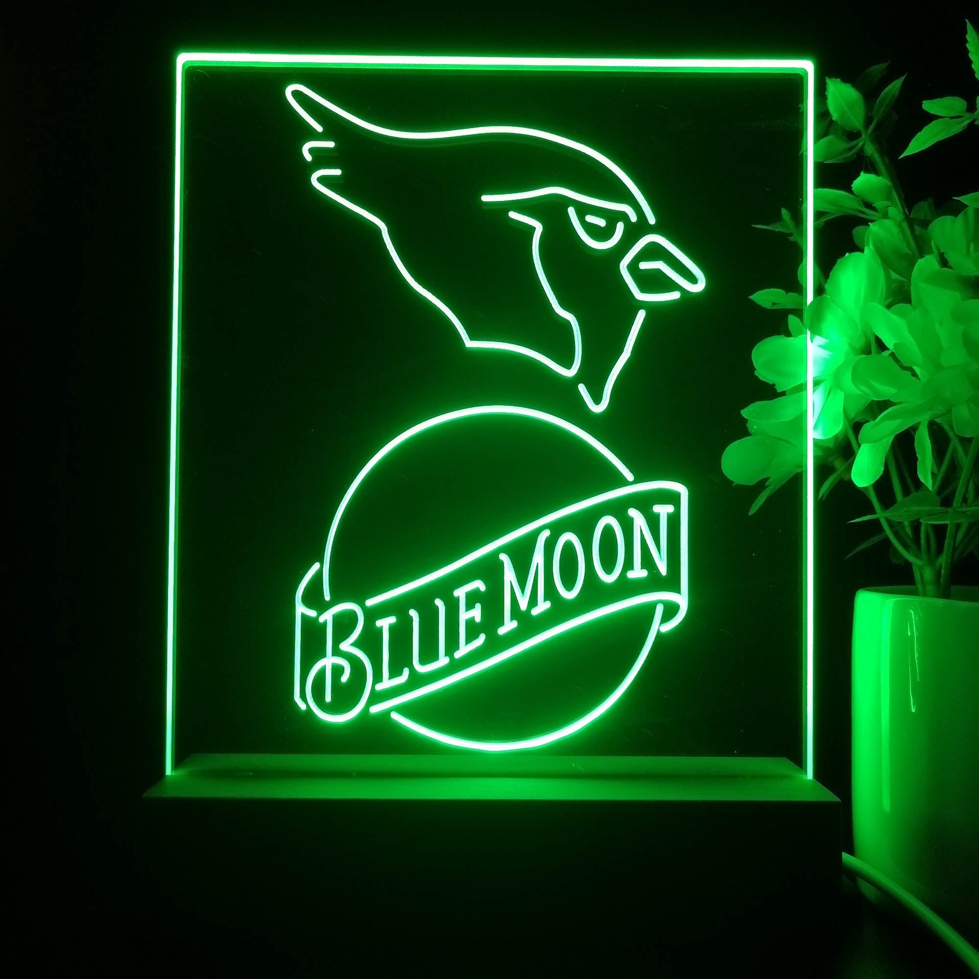 Arizona Cardinals Blue Moon Neon Sign Pub Bar Lamp