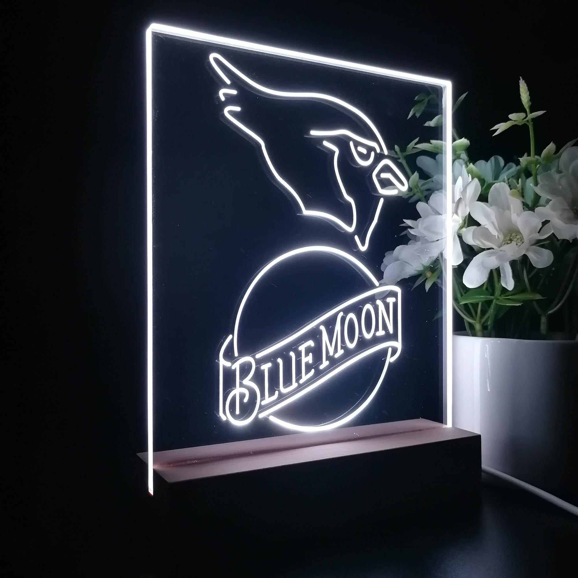 Arizona Cardinals Blue Moon Neon Sign Pub Bar Lamp