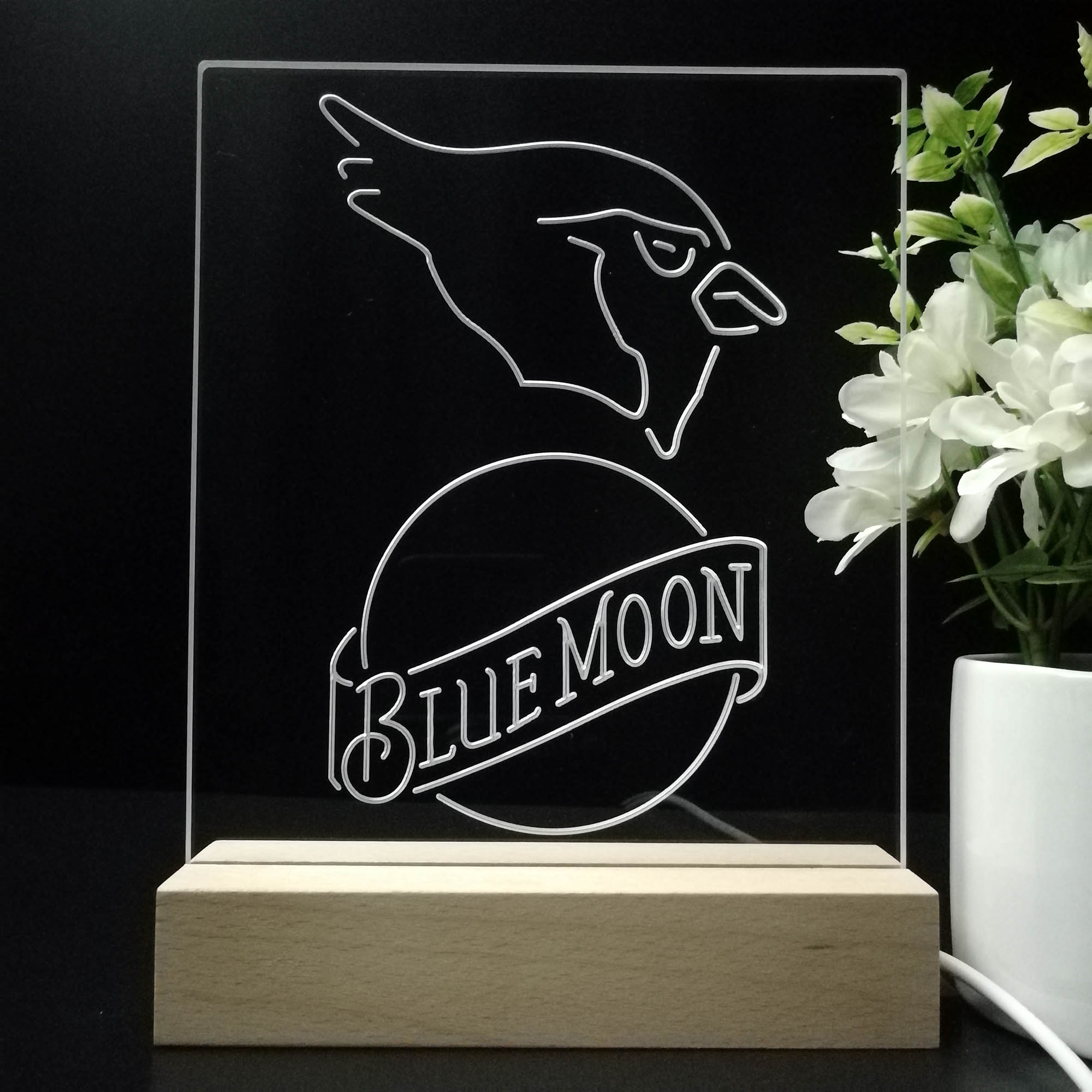 Arizona Cardinals Blue Moon Neon Sign Pub Bar Lamp